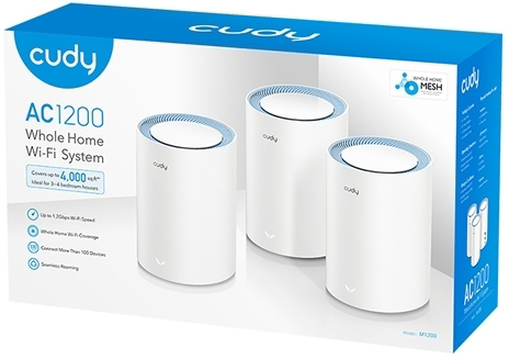 Cudy - Sistemas WiFi Mesh Cudy M1200 AC1200 Dual-Band WiFi 5 Mesh Gigabit (Pack 3)