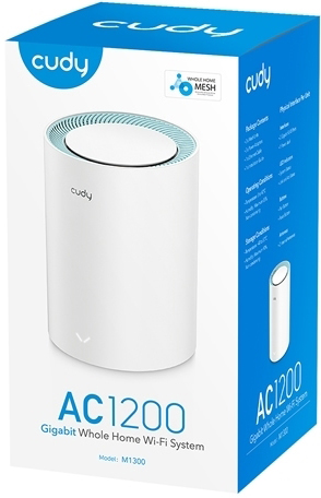 Cudy - Sistemas WiFi Mesh Cudy M1300 AC1200 Dual-Band WiFi 5 Mesh Gigabit (Pack 1)