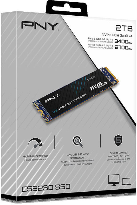 PNY - SSD PNY CS2230 2TB Gen4 M.2 NVMe (3300/2600MB/s)