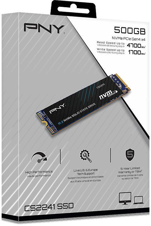 PNY - SSD PNY CS2241 4TB Gen4 M.2 NVMe (5000/4200MB/s)