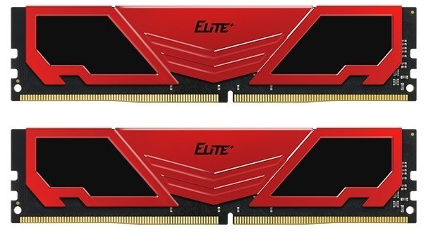 Team Group Kit 8GB (2 x 4GB) DDR4 2666MHz Elite Plus Negro / Vermelho CL19