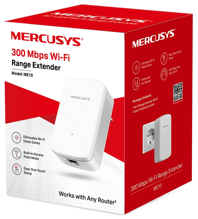 Mercusys - Repetidor Mercusys ME10 300 Mbps Wi-Fi