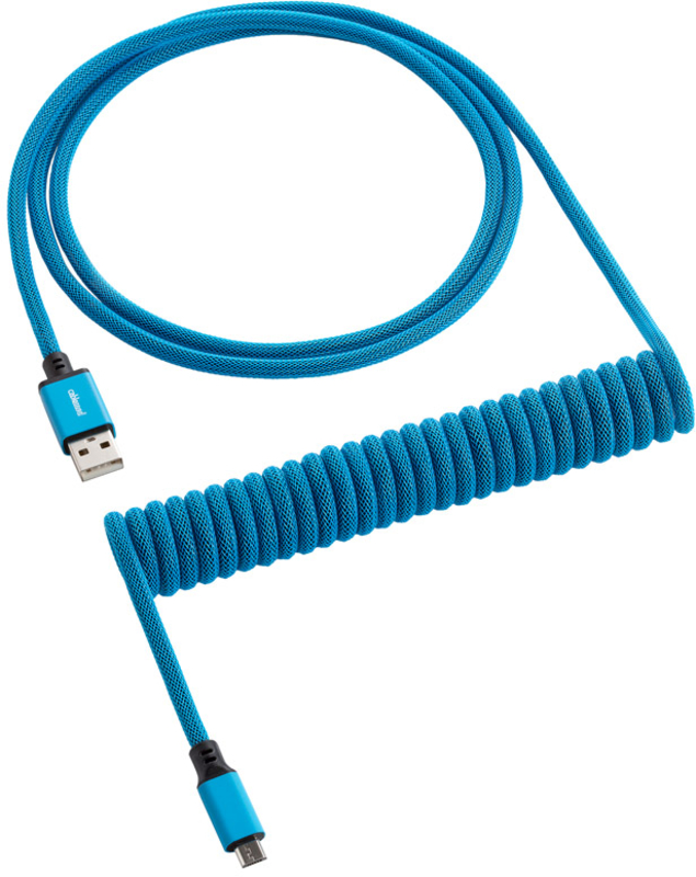 CableMod - Cable Coiled CableMod Classic para Teclado USB A - Micro USB, 150cm - Spectrum Blue