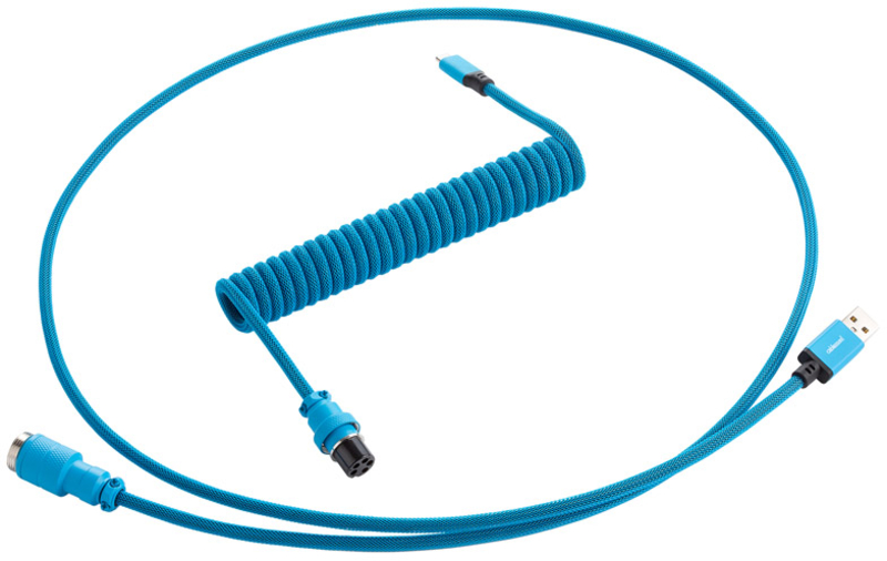 Cable Coiled CableMod Pro para Teclado USB A - Micro USB C, 150cm - Spectrum Blue