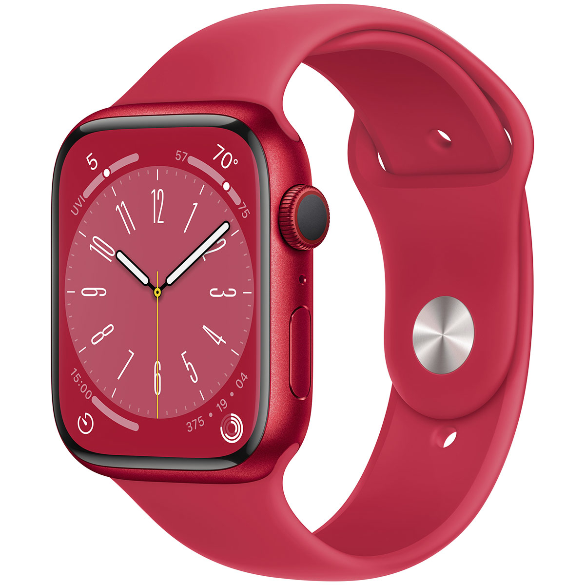 Apple - Smartwatch Apple Watch Series 8 GPS LTE 45mm Aluminio (Product)RED con Correa Deportiva (Product)RED