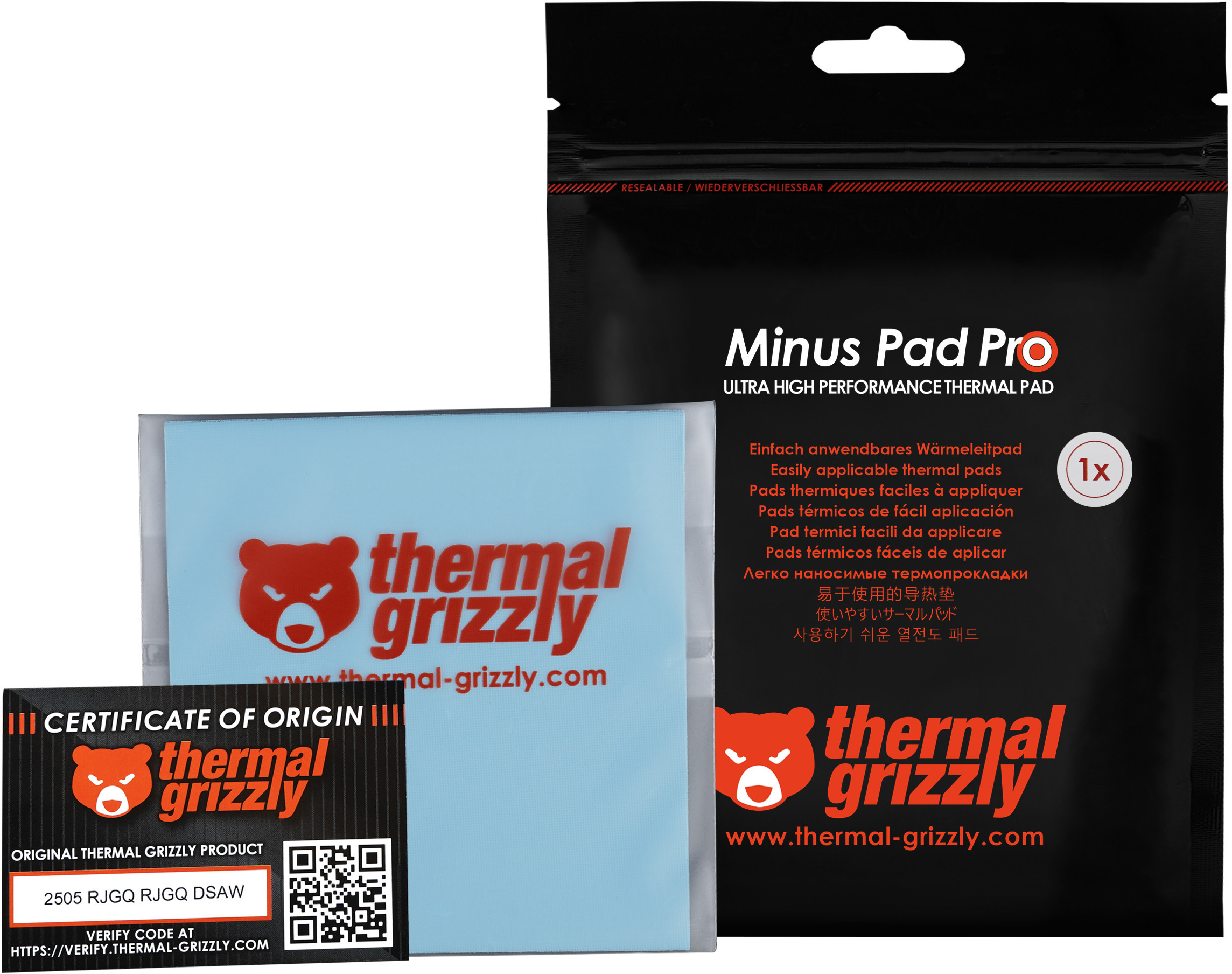 Thermal Grizzly - Thermal Pad Thermal Grizzly Minus Pad Pro 100 x 100 x 0.5 mm