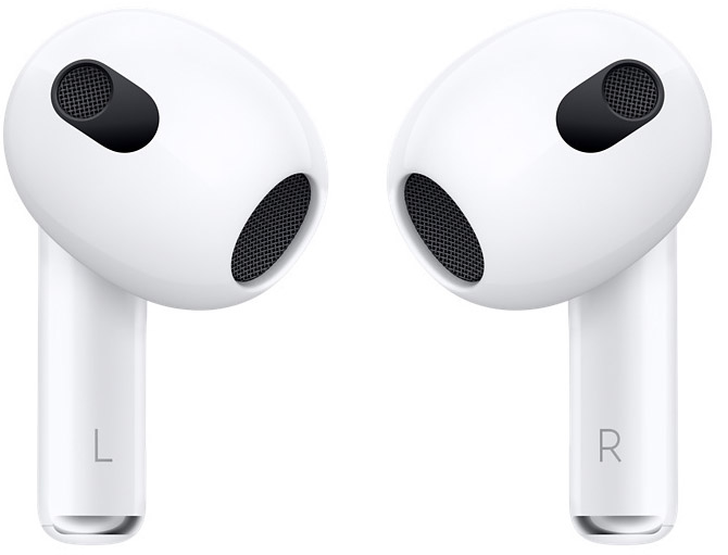 Apple - Earphones Apple AirPods (3.ª geração) com Caixa de Carregamento Lightning