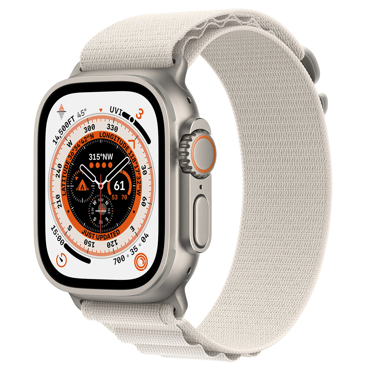 Apple - Reloj Smartwatch Apple Watch Ultra GPS LTE 49mm Titanio con Correa Loop Alpine Starlight (L)