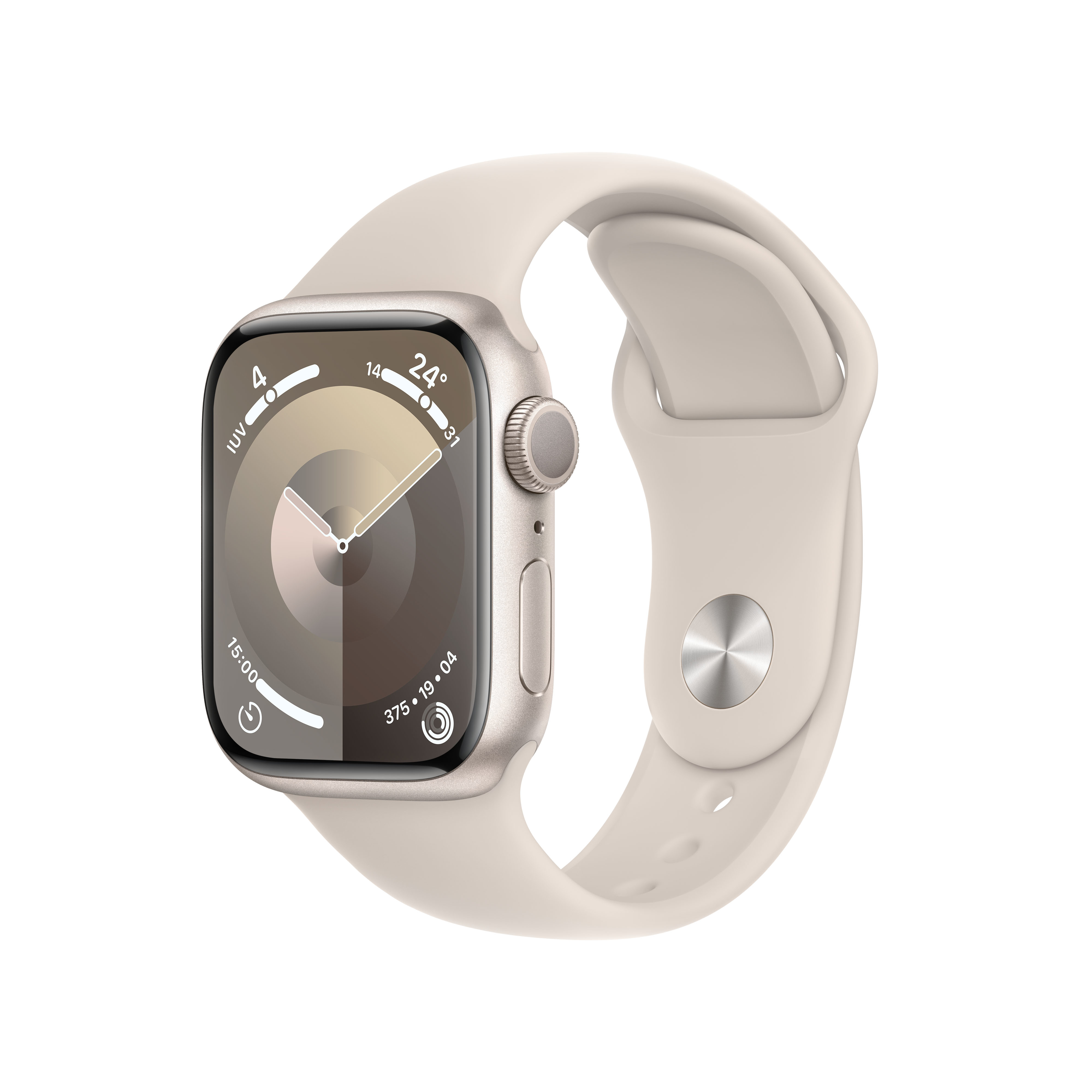 Reloj Smartwatch Apple Watch Series 9 GPS 41mm Starlight Aluminium Case con Starlight Sport Band  (S/M)
