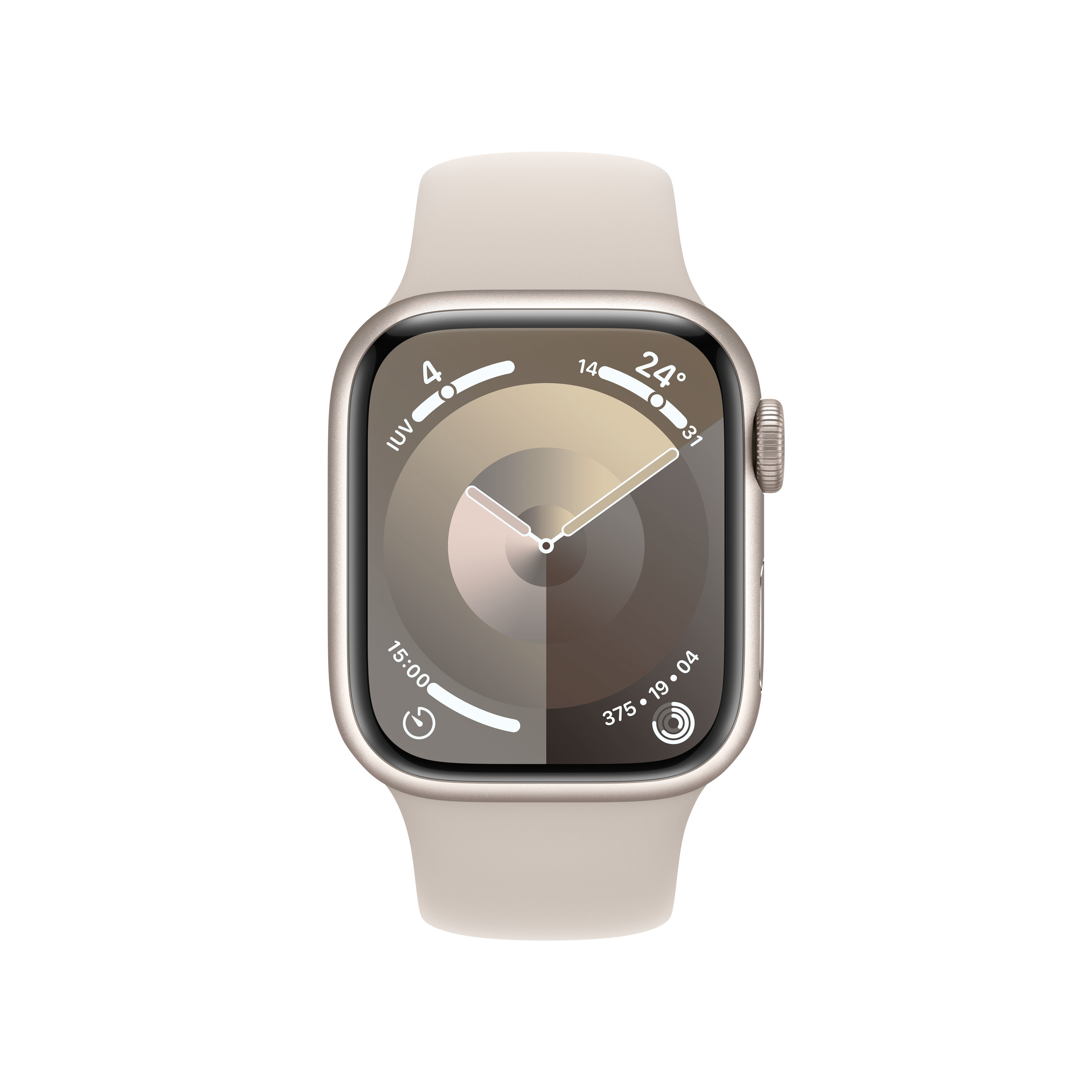 Apple - Reloj Smartwatch Apple Watch Series 9 GPS 41mm Starlight Aluminium Case con Starlight Sport Band  (S/M)