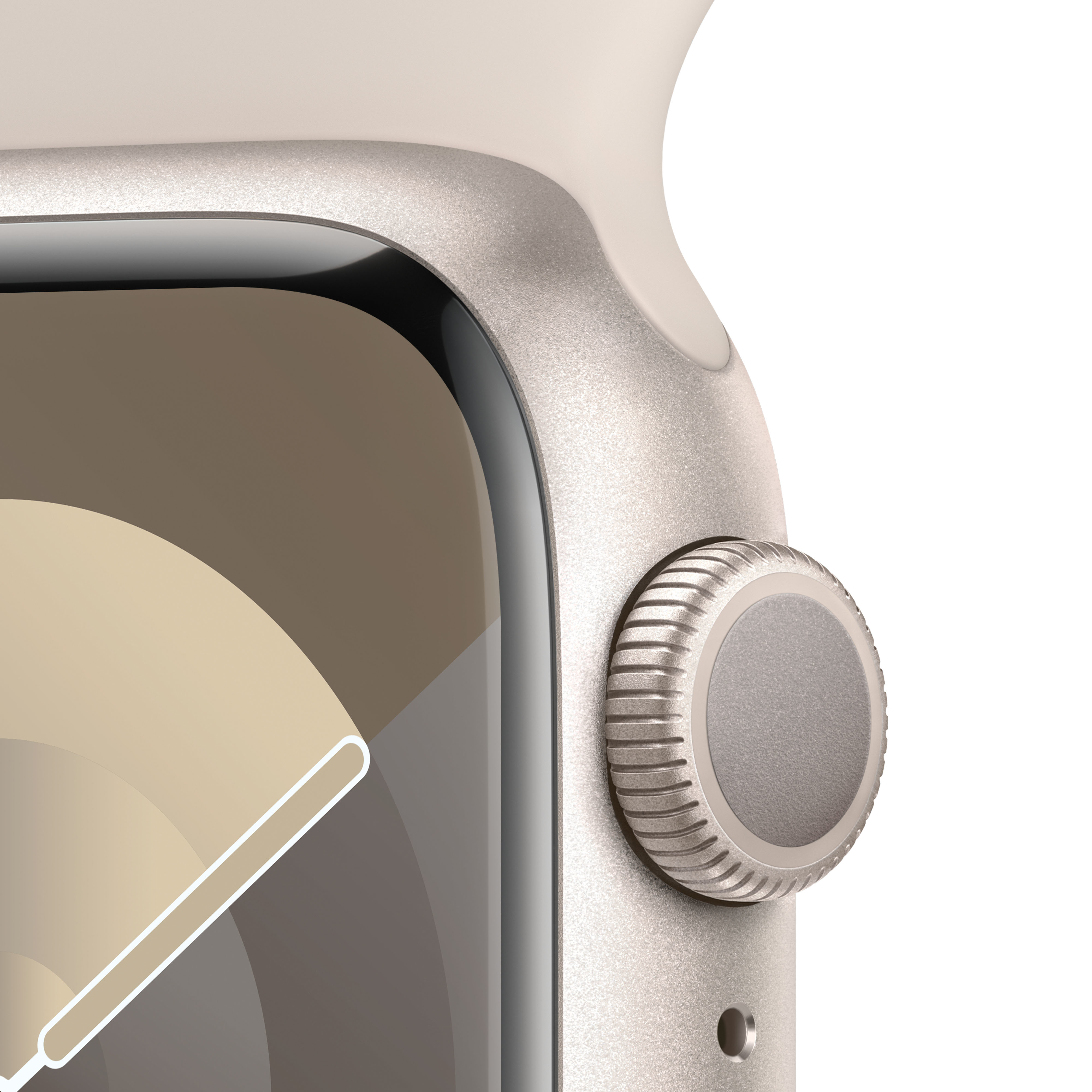 Apple - Reloj Smartwatch Apple Watch Series 9 GPS 41mm Starlight Aluminium Case con Starlight Sport Band  (S/M)