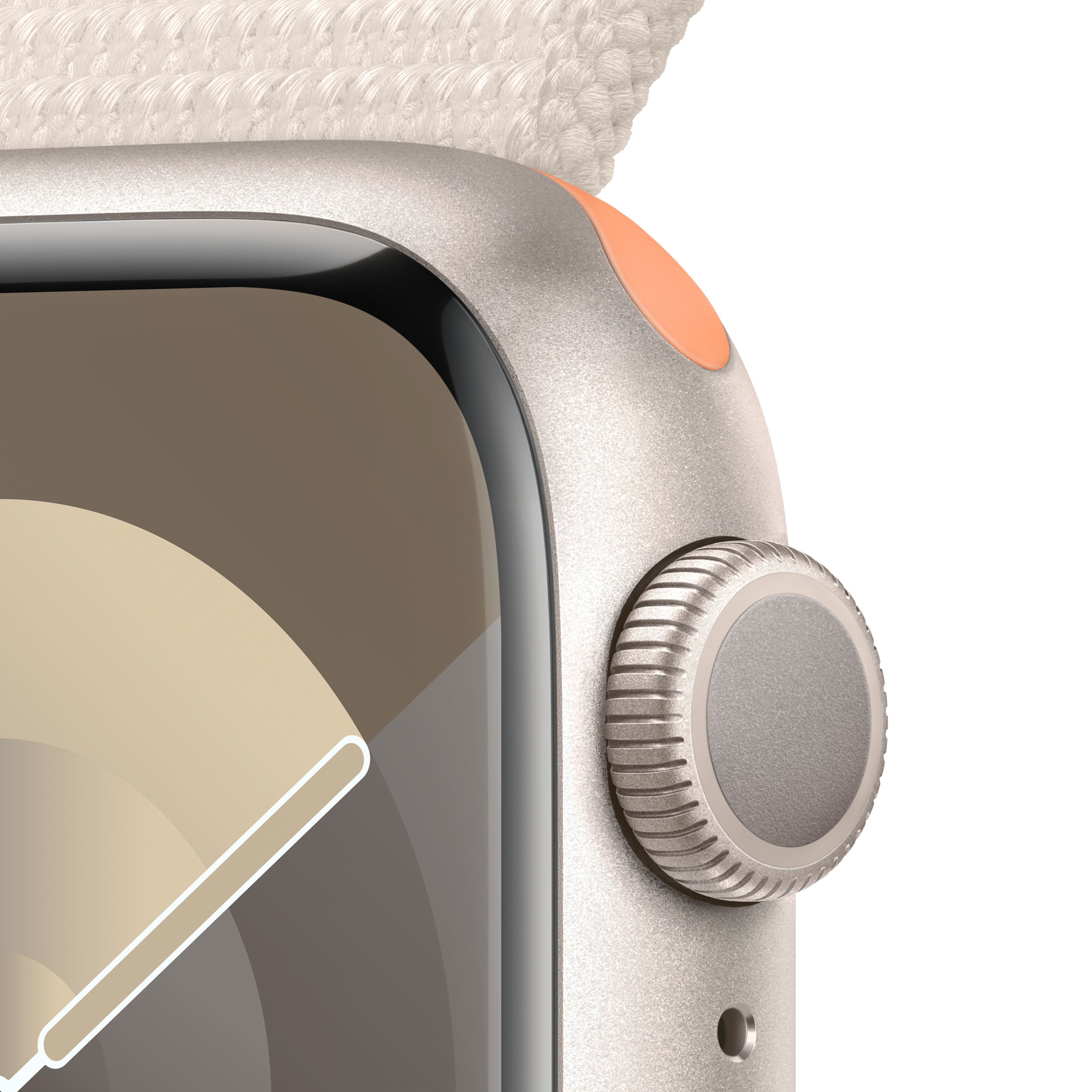 Apple - Reloj Smartwatch Apple Watch Series 9 GPS 41mm Starlight Aluminium Case con Starlight Sport Loop