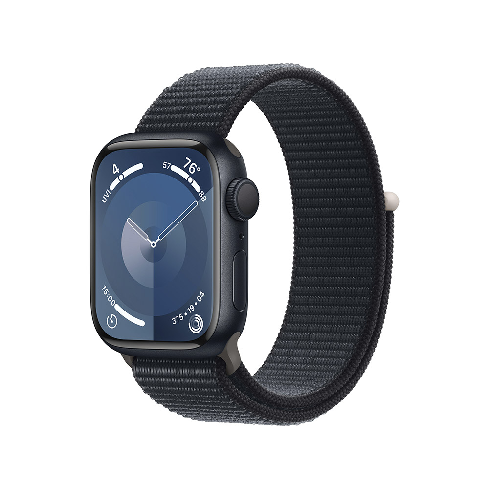 Apple - Reloj Smartwatch Apple Watch Series 9 GPS 41mm Midnight Aluminium Case con Midnight Sport Loop