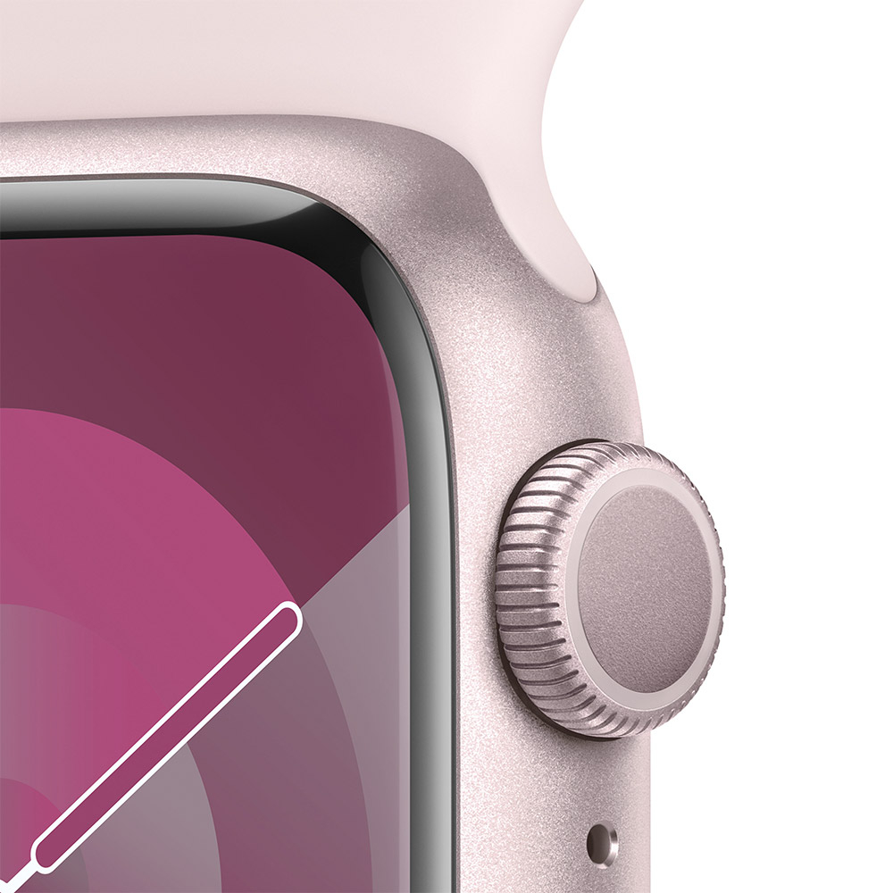 Apple - Reloj Smartwatch Apple Watch Series 9 GPS 41mm Pink Aluminium Case con Light Pink Sport Band  (M/L)