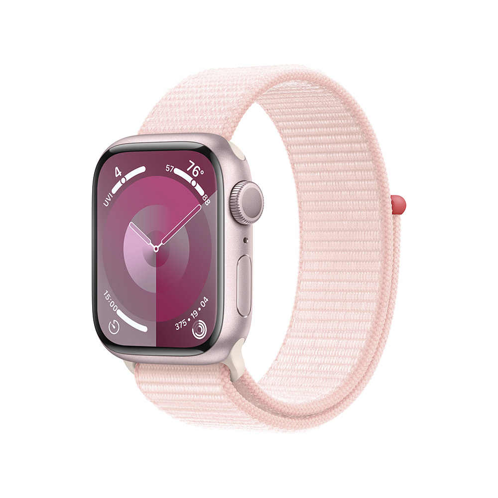 Apple - Reloj Smartwatch Apple Watch Series 9 GPS 41mm Pink Aluminium Case con Light Pink Sport Loop