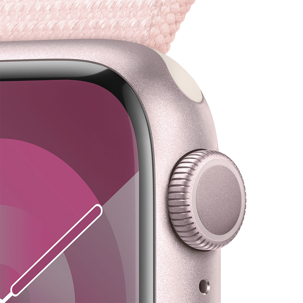 Apple - Reloj Smartwatch Apple Watch Series 9 GPS 41mm Pink Aluminium Case con Light Pink Sport Loop