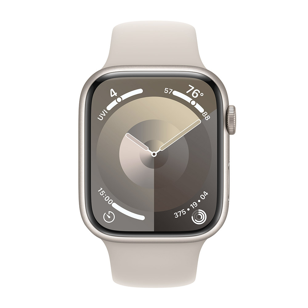 Apple - Reloj Smartwatch Apple Watch Series 9 GPS 45mm Starlight Aluminium Case con Starlight Sport Band  (S/M)