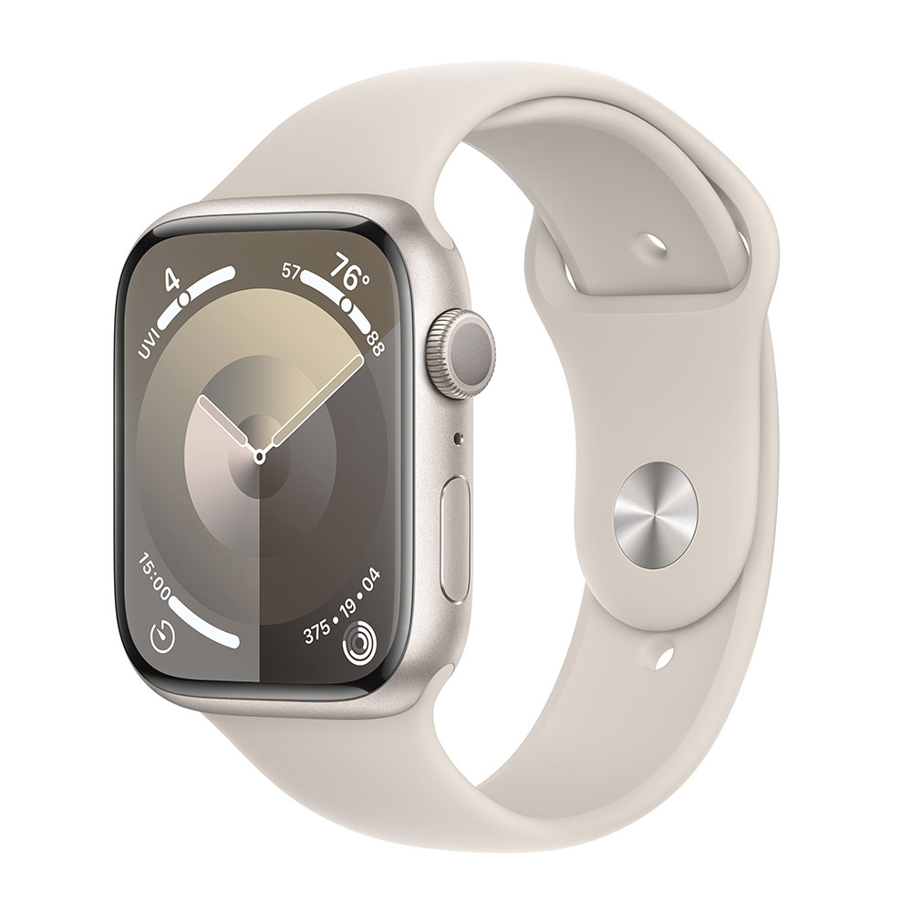 Reloj Smartwatch Apple Watch Series 9 GPS 45mm Starlight Aluminium Case con Starlight Sport Band  (M/L)