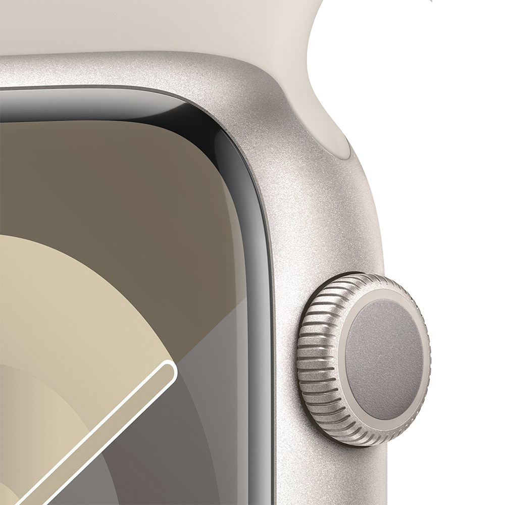 Apple - Reloj Smartwatch Apple Watch Series 9 GPS 45mm Starlight Aluminium Case con Starlight Sport Band  (M/L)