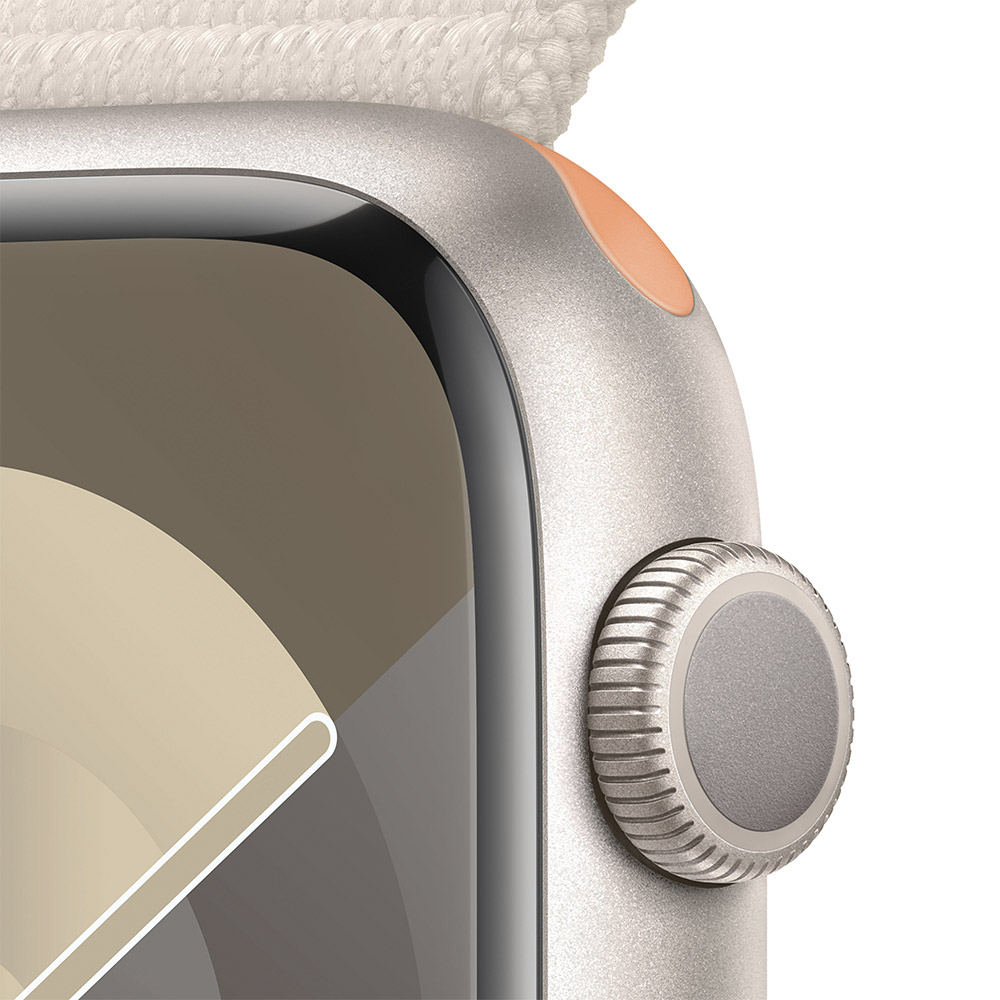 Apple - Reloj Smartwatch Apple Watch Series 9 GPS 45mm Starlight Aluminium Case con Starlight Sport Loop