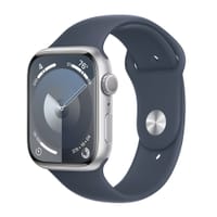 Smartwatch Apple Watch Series 9 GPS 45mm Silver Aluminium Case con Storm Blue Sport Band  (M/L)