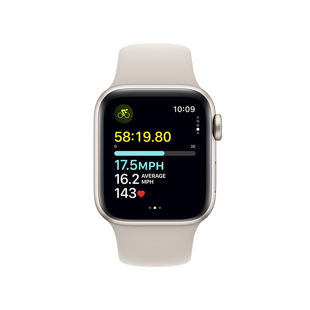 Apple - Reloj Smartwatch Apple Watch SE GPS 40mm Starlight Aluminium Case con Starlight Sport Band  (S/M)