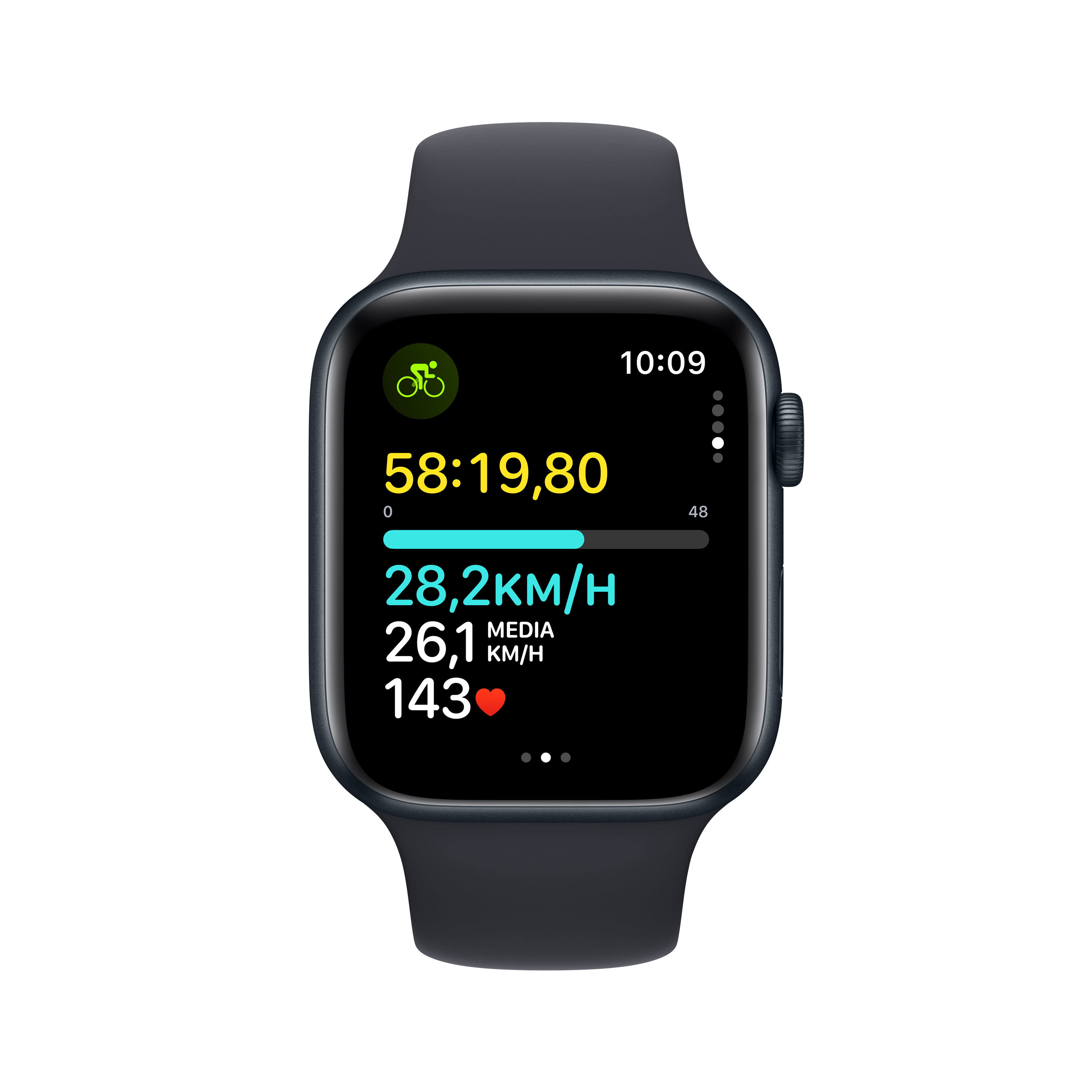 Apple - Smartwatch Apple Watch SE GPS 44mm Midnight Aluminium Case con Midnight Sport Band  (M/L)