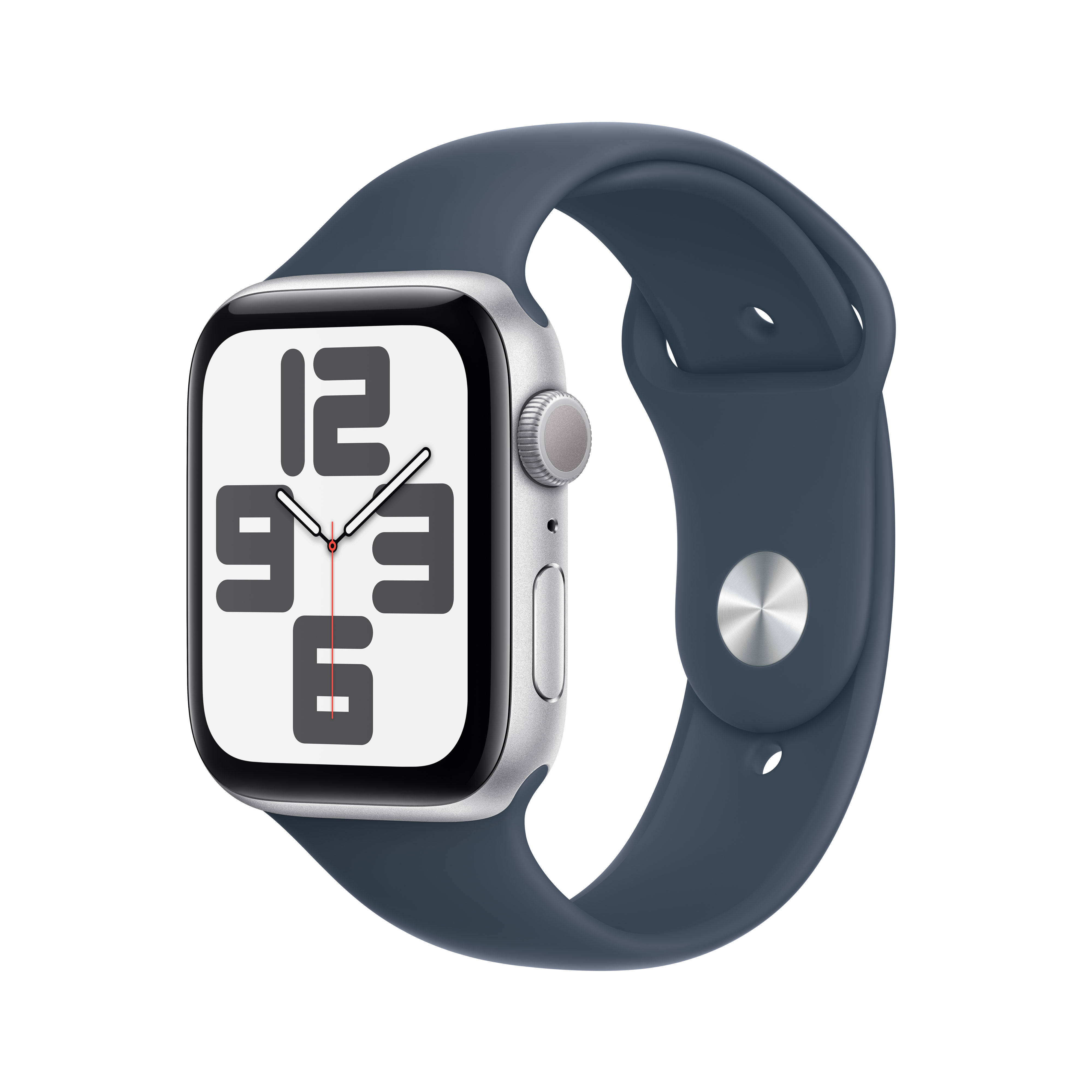 Reloj Smartwatch Apple Watch SE GPS 44mm Silver Aluminium Case con Storm Blue Sport Band  (M/L)