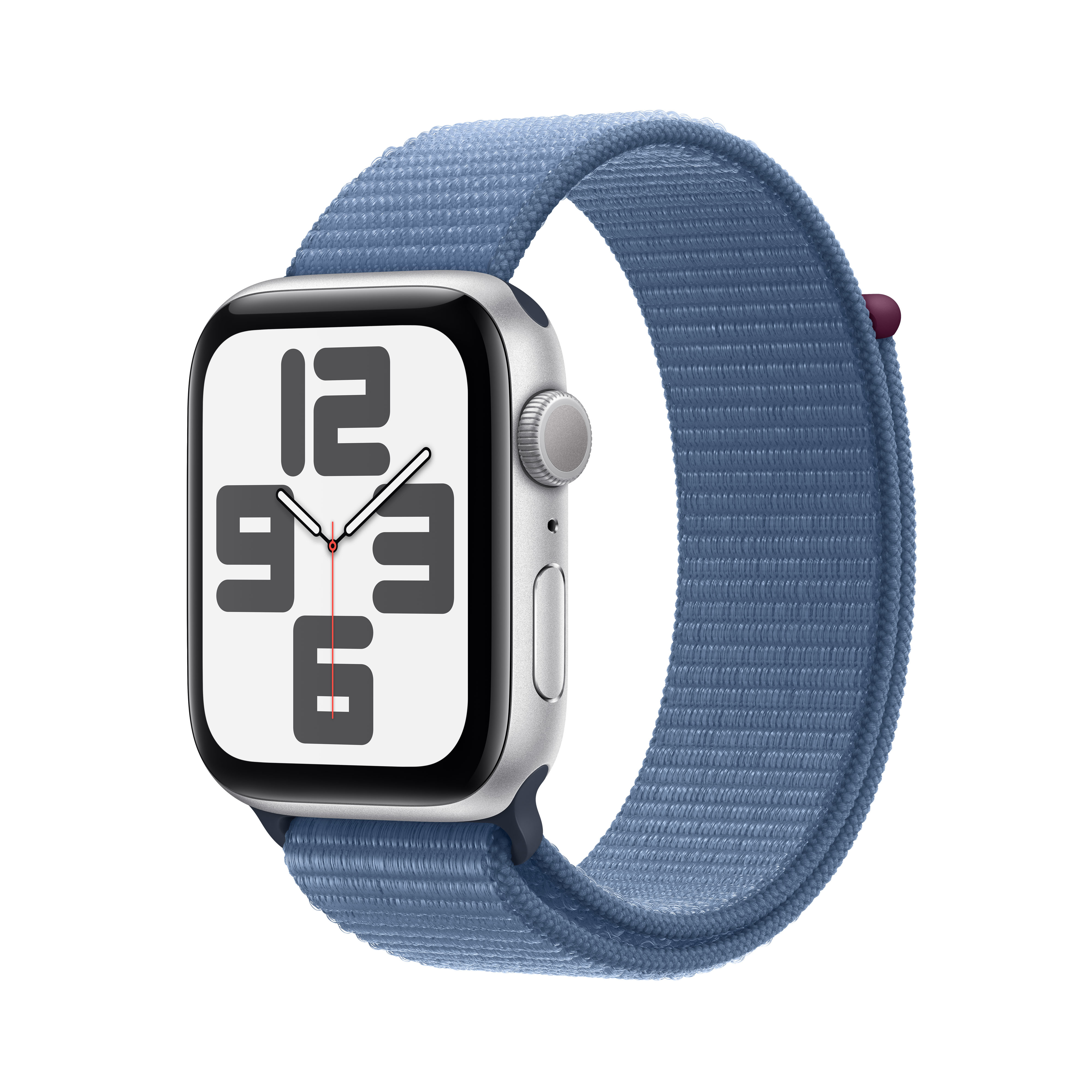 Apple - Reloj Smartwatch Apple Watch SE GPS 44mm Silver Aluminium Case con Winter Blue Sport Loop