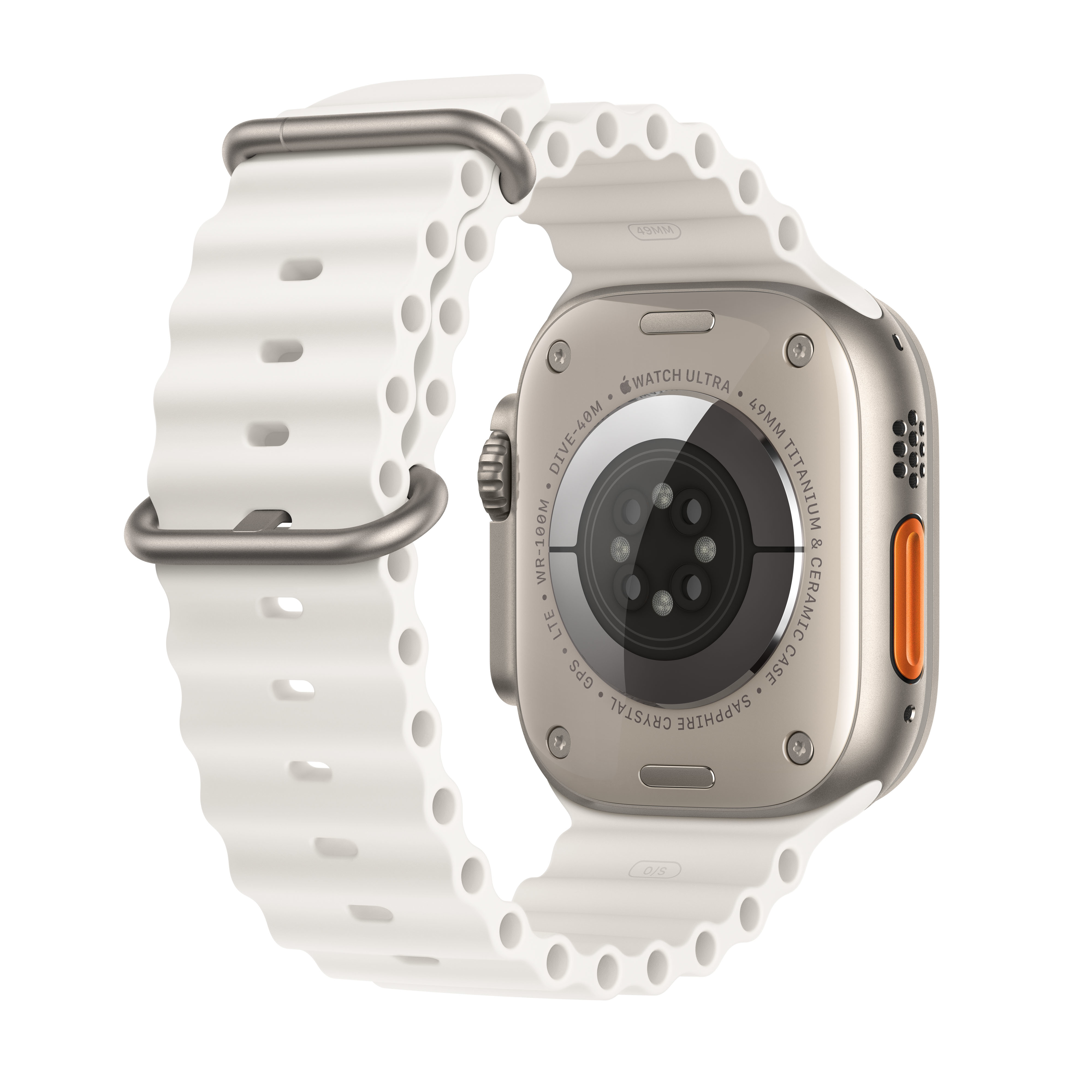 Apple - Reloj Smartwatch Apple Watch Ultra 2 GPS + Cellular, 49mm Titanium Case con White Ocean Band