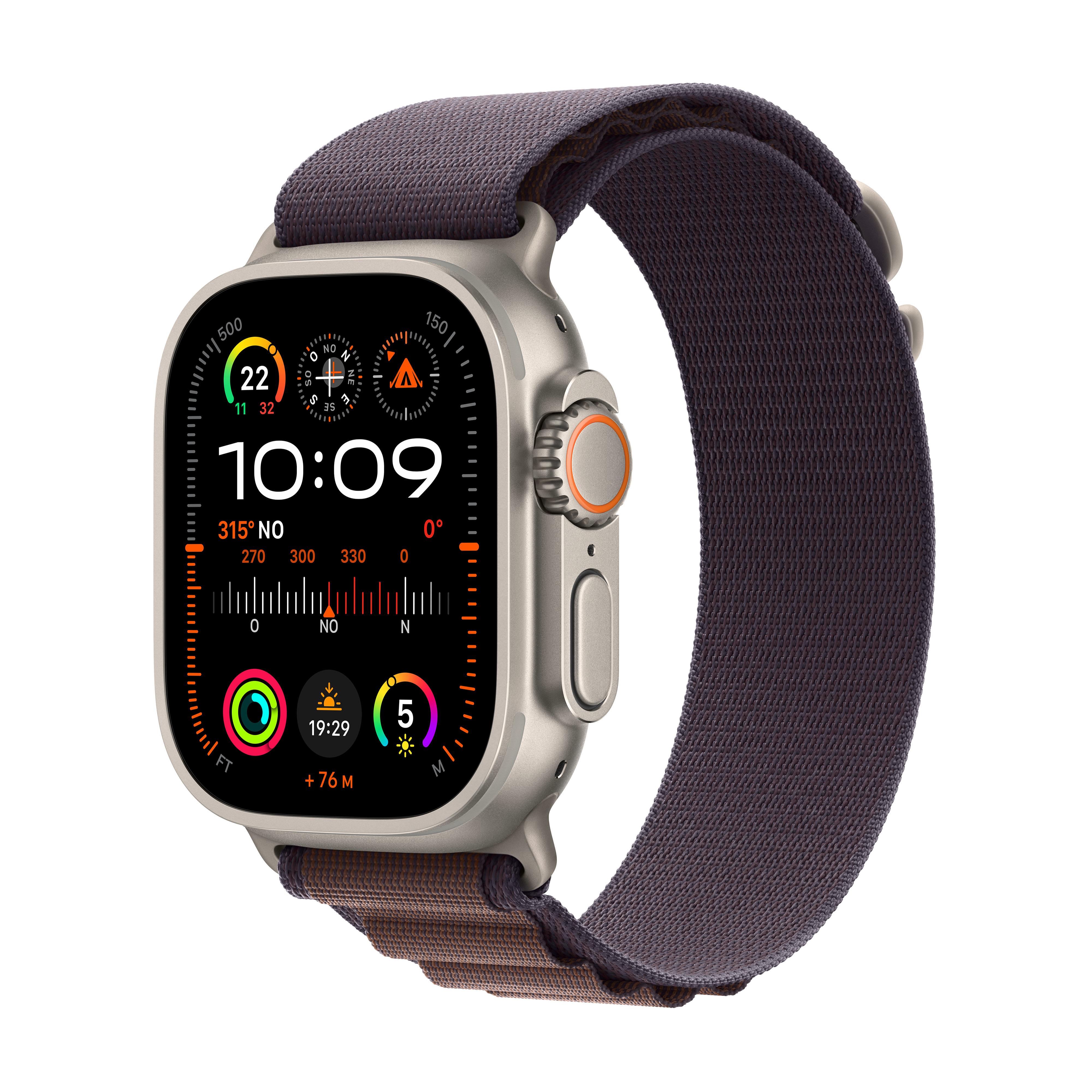 Apple - Reloj Smartwatch Apple Watch Ultra 2 GPS + Cellular, 49mm Titanium Case con Indigo Alpine Loop Small