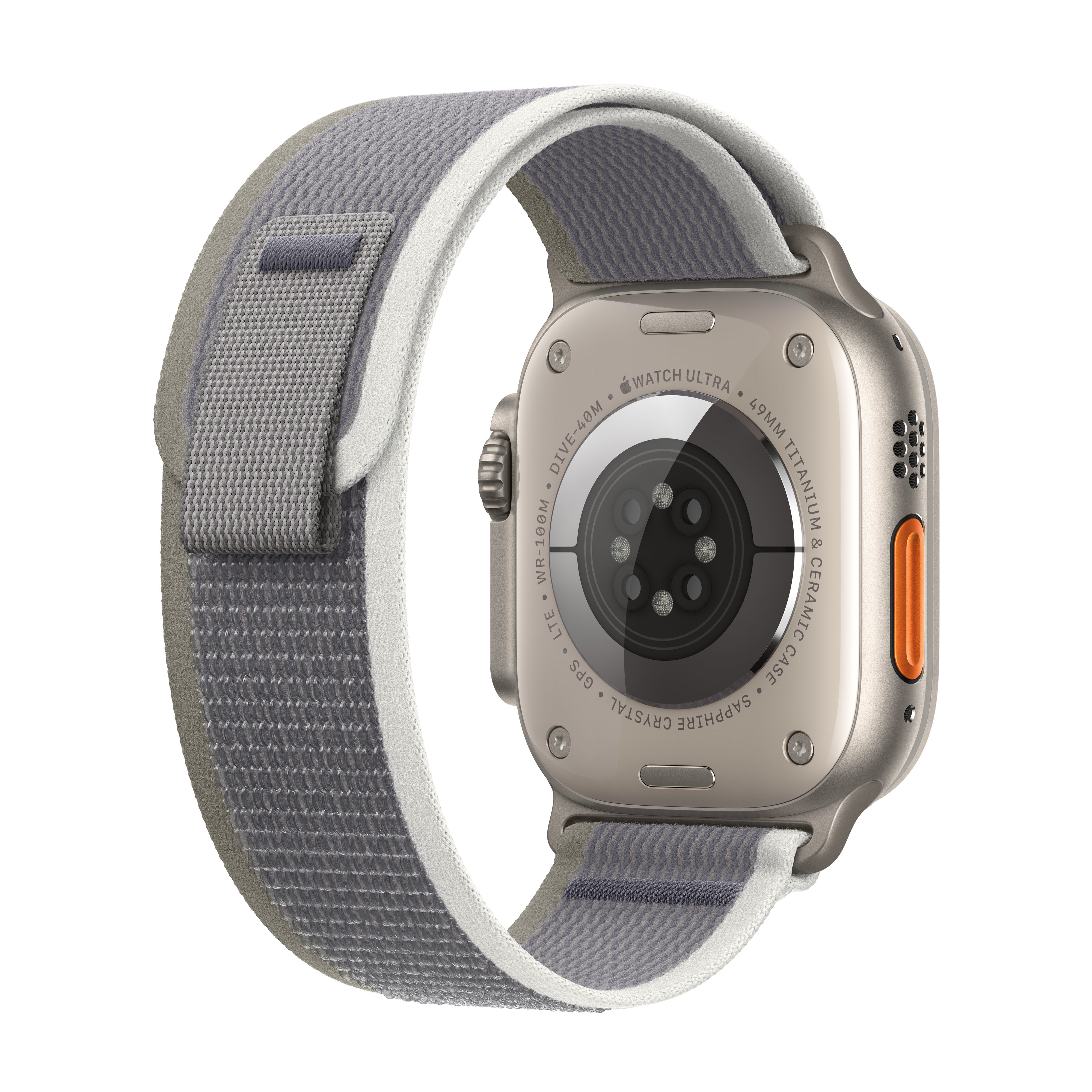 Apple - Reloj Smartwatch Apple Watch Ultra 2 GPS + Cellular, 49mm Titanium Case con Green/Grey Trail Loop  (S/M)