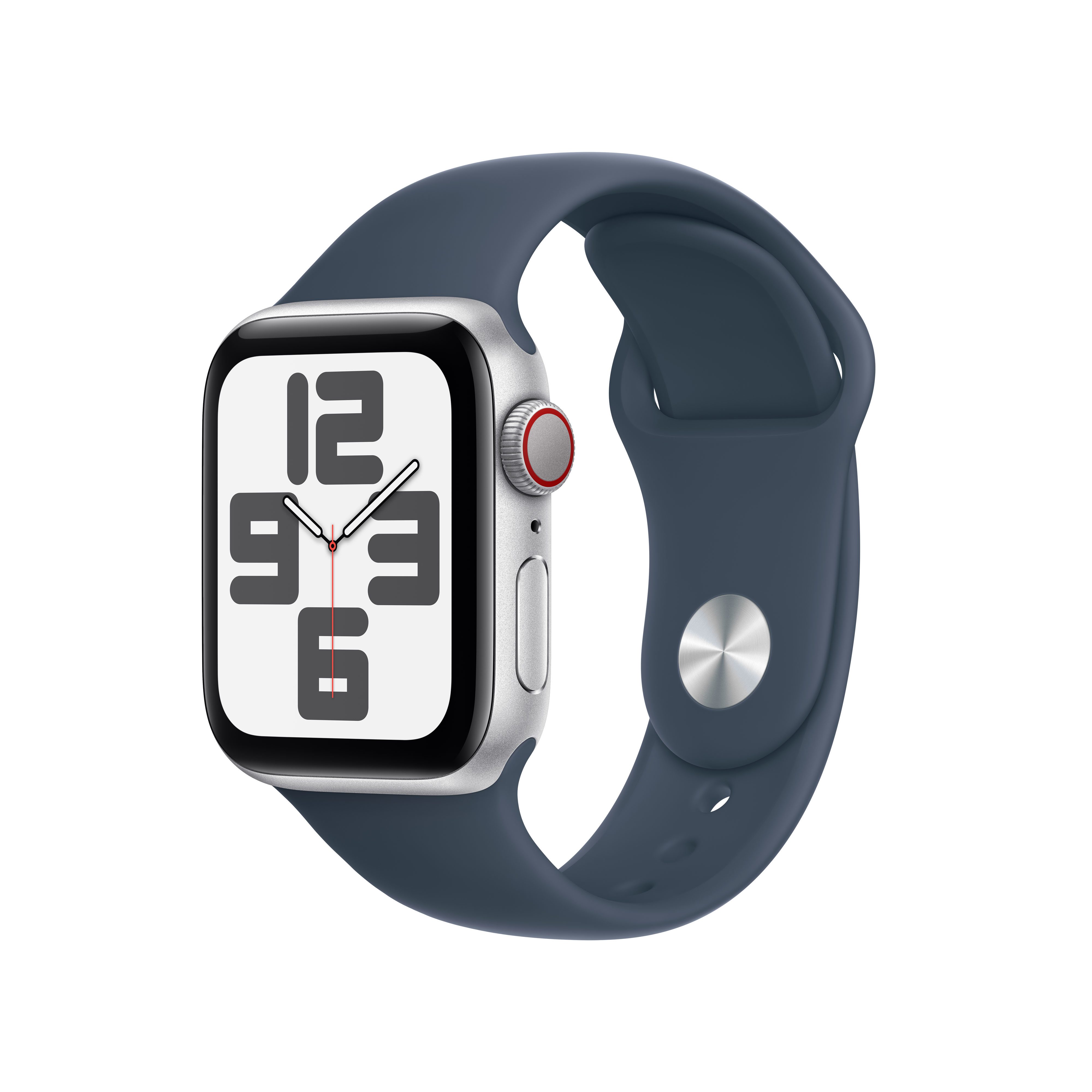 Reloj Smartwatch Apple Watch SE GPS + Cellular 40mm Silver Aluminium Case con Storm Blue Sport Band  (M/L)