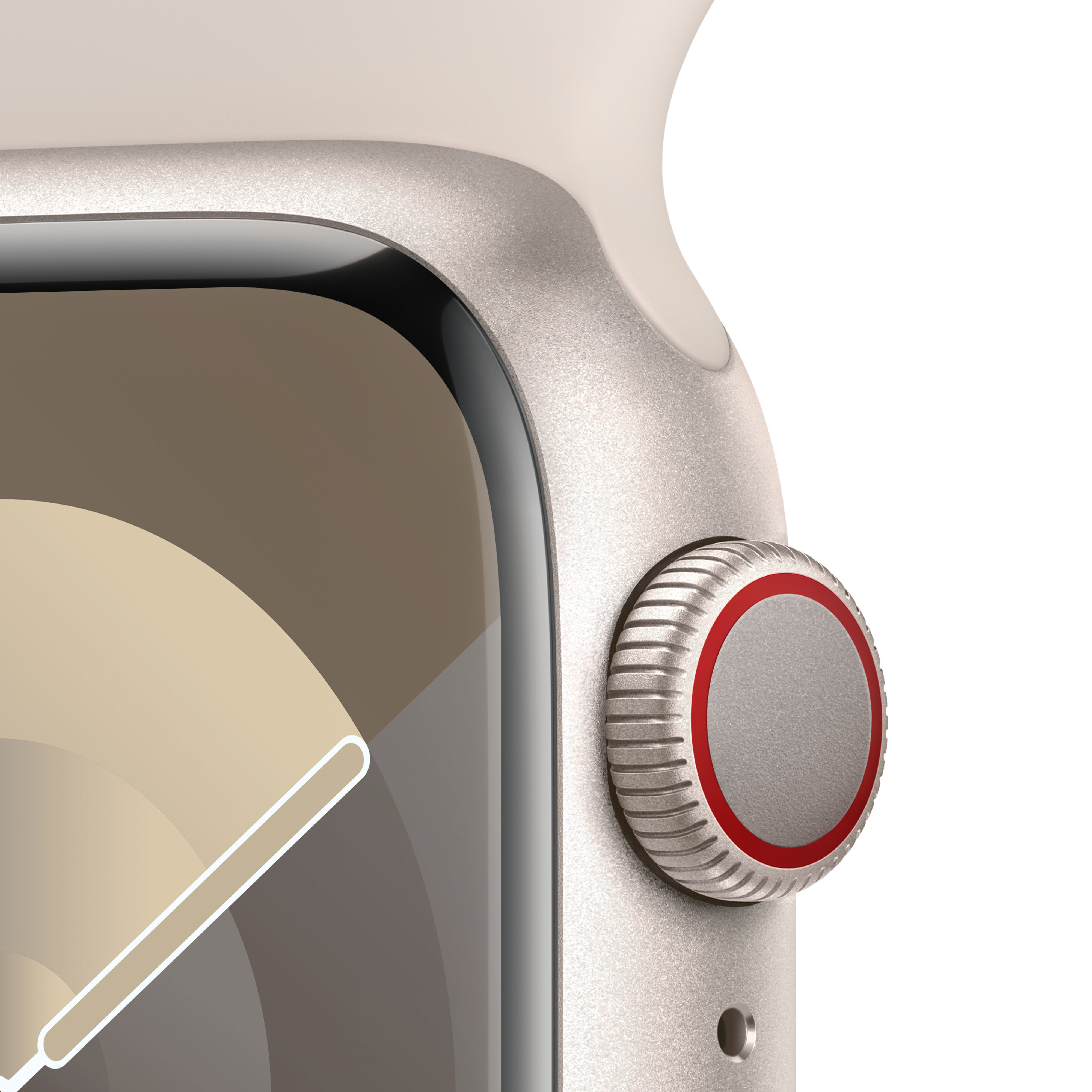 Apple - Reloj Smartwatch Apple Watch Series 9 GPS + Cellular 41mm Starlight Aluminium Case con Starlight Sport Band  (S/M)