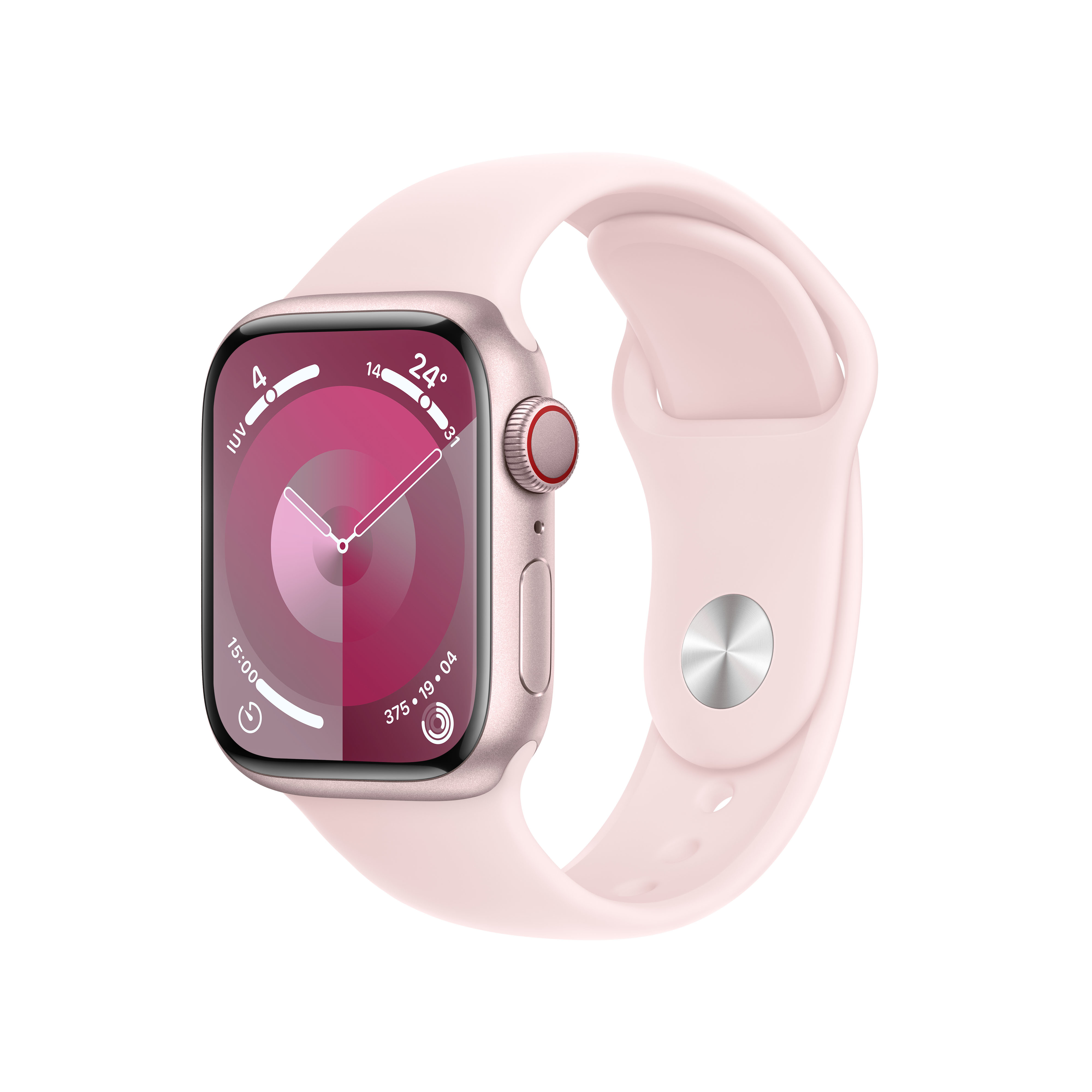 Reloj Smartwatch Apple Watch Series 9 GPS + Cellular 41mm Pink Aluminium Case con Light Pink Sport Band  (S/M)