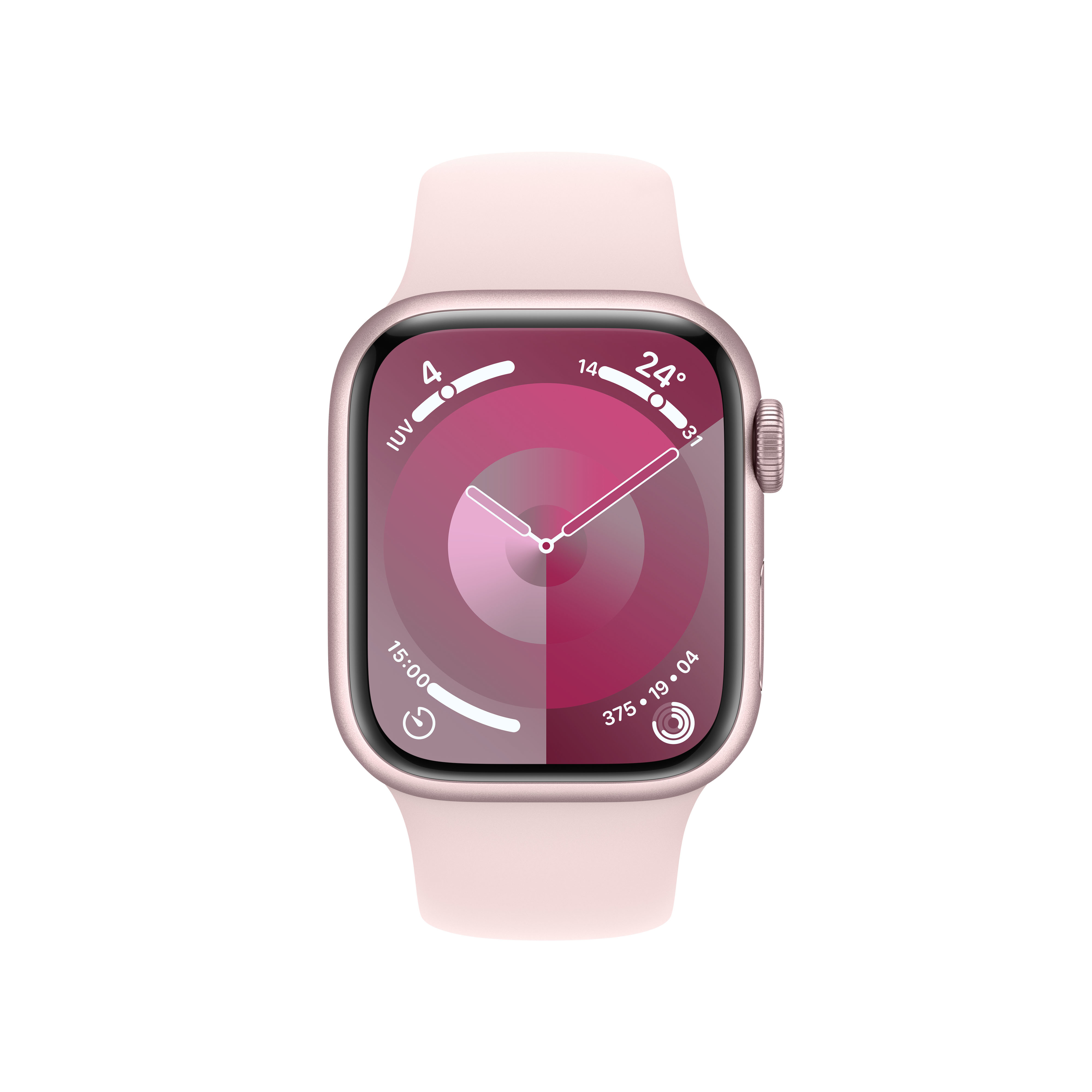 Apple - Reloj Smartwatch Apple Watch Series 9 GPS + Cellular 41mm Pink Aluminium Case con Light Pink Sport Band  (M/L)