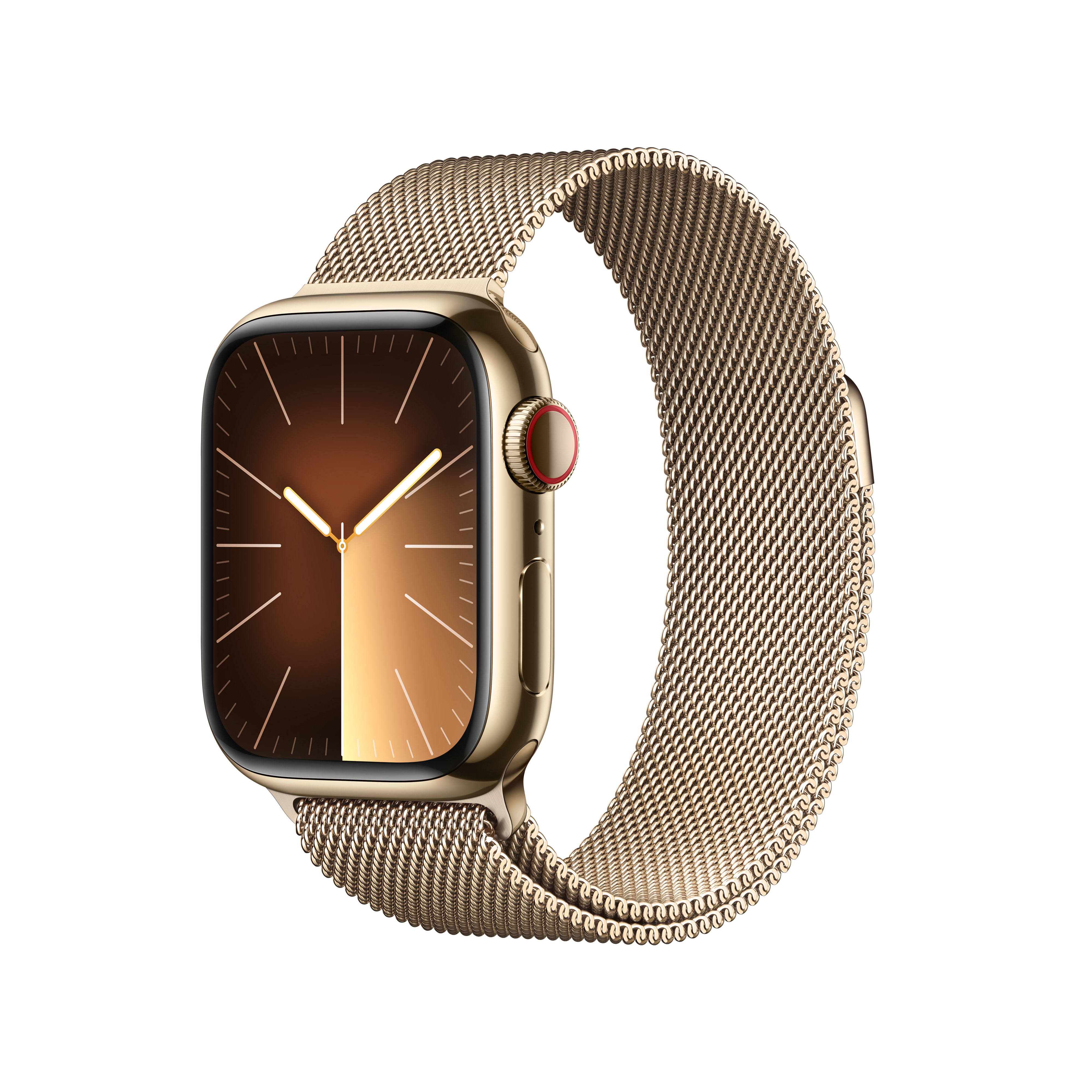 Apple - Reloj Smartwatch Apple Watch Series 9 GPS + Cellular 41mm Gold Stainless Steel Case con Gold Milanese Loop