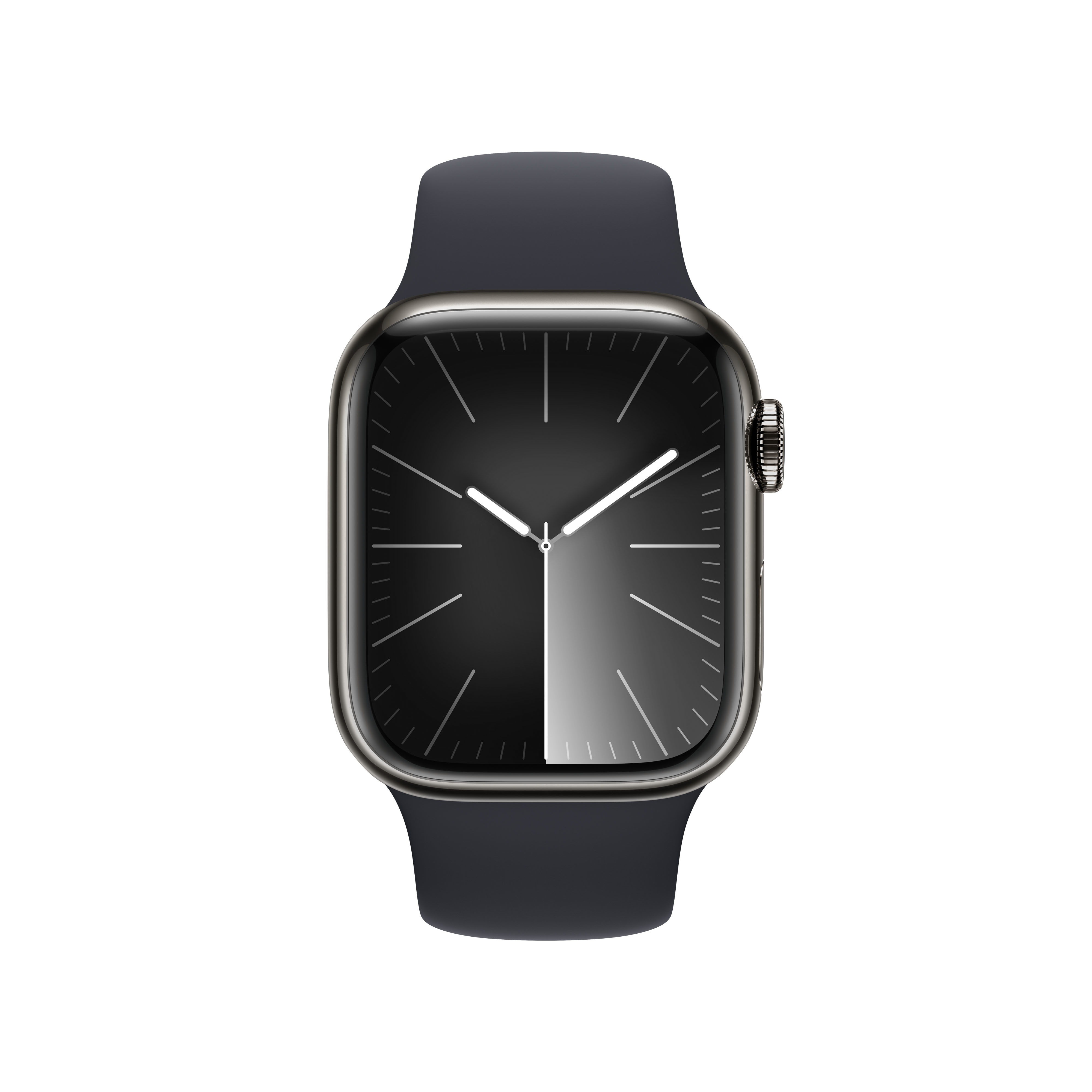 Apple - Reloj Smartwatch Apple Watch Series 9 GPS + Cellular 41mm Graphite Stainless Steel Case con Midnight Sport Band  (S/M)