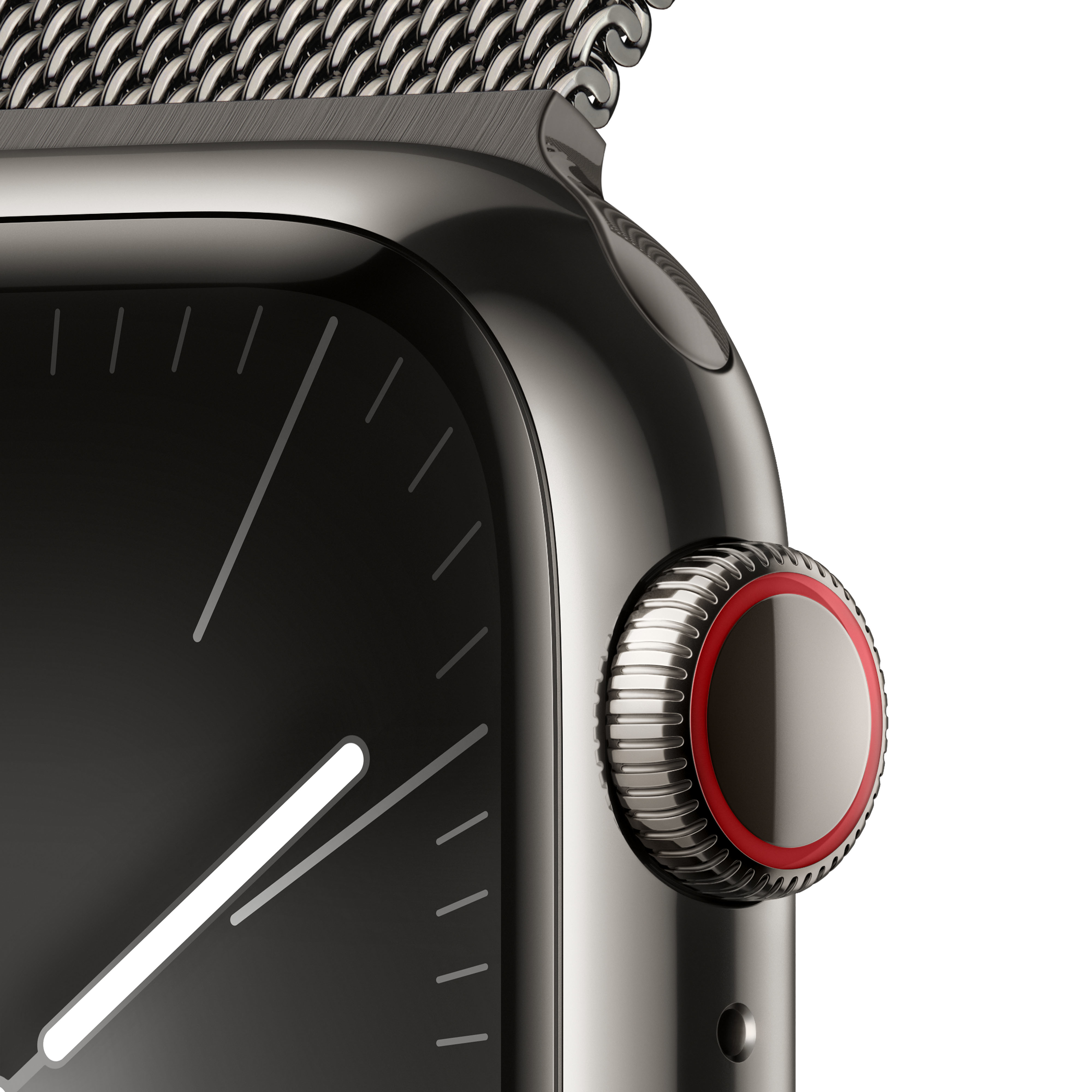 Apple - Reloj Smartwatch Apple Watch Series 9 GPS + Cellular 41mm Graphite Stainless Steel Case con Graphite Milanese Loop