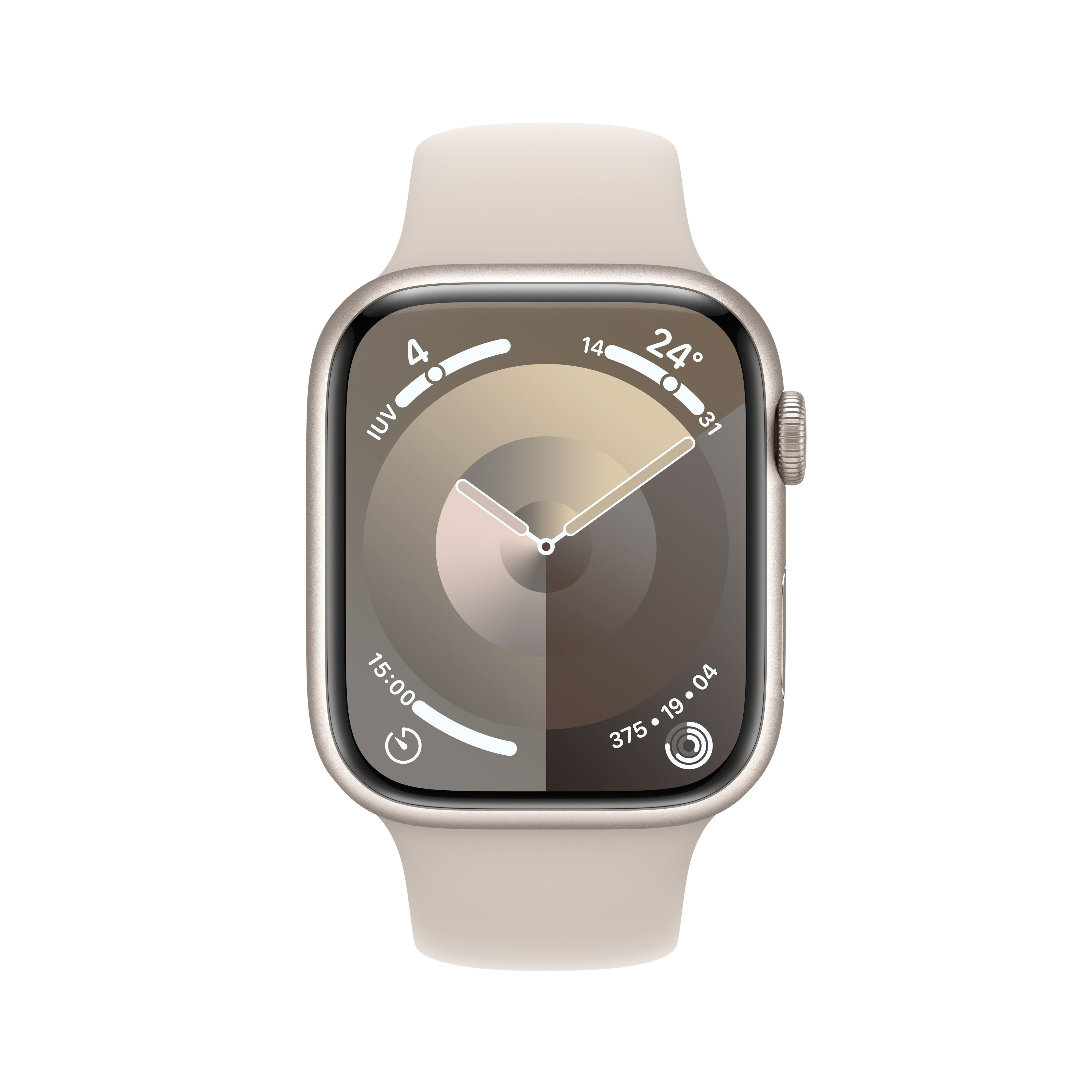 Apple - Reloj Smartwatch Apple Watch Series 9 GPS + Cellular 45mm Starlight Aluminium Case con Starlight Sport Band  (S/M)
