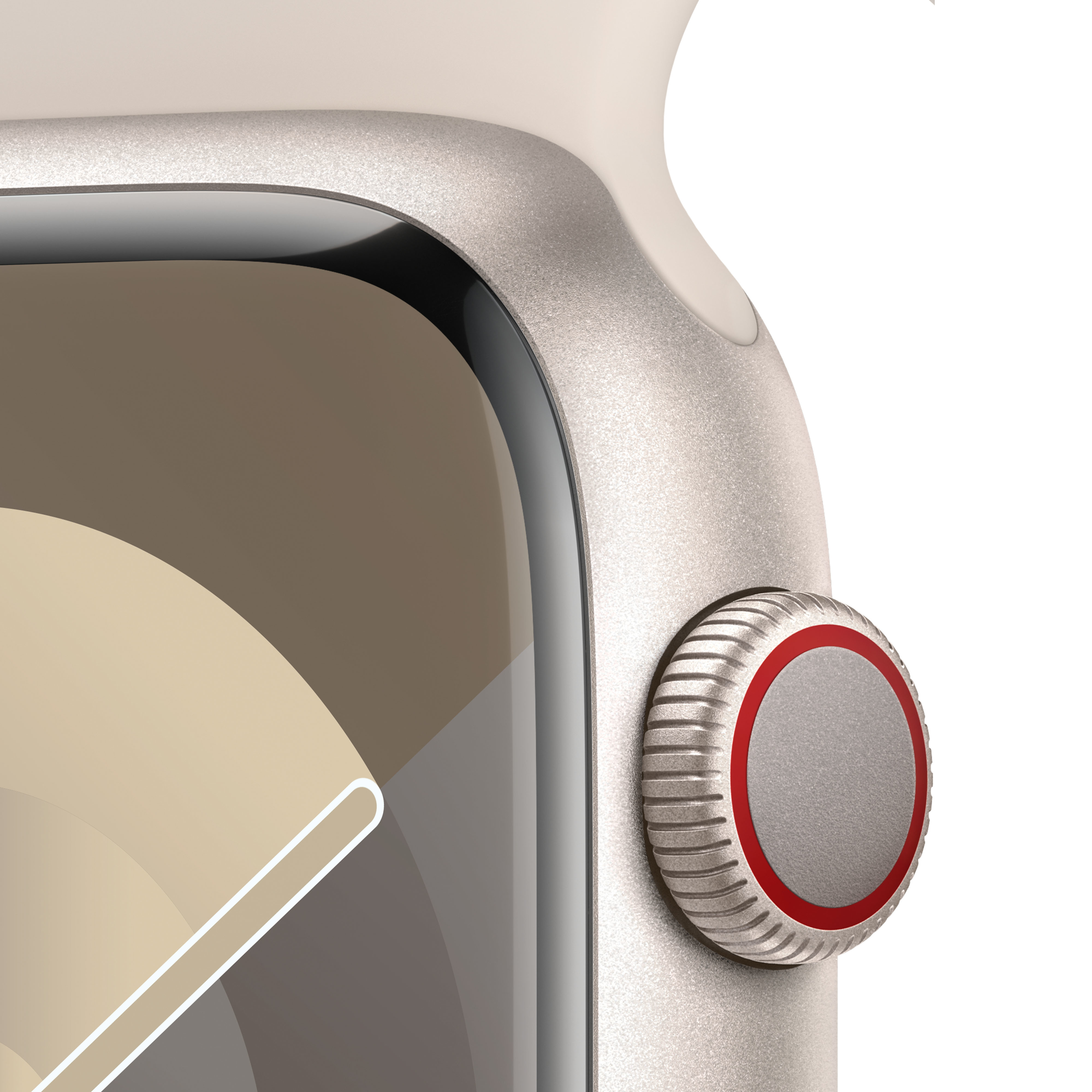 Apple - Reloj Smartwatch Apple Watch Series 9 GPS + Cellular 45mm Starlight Aluminium Case con Starlight Sport Band  (M/L)