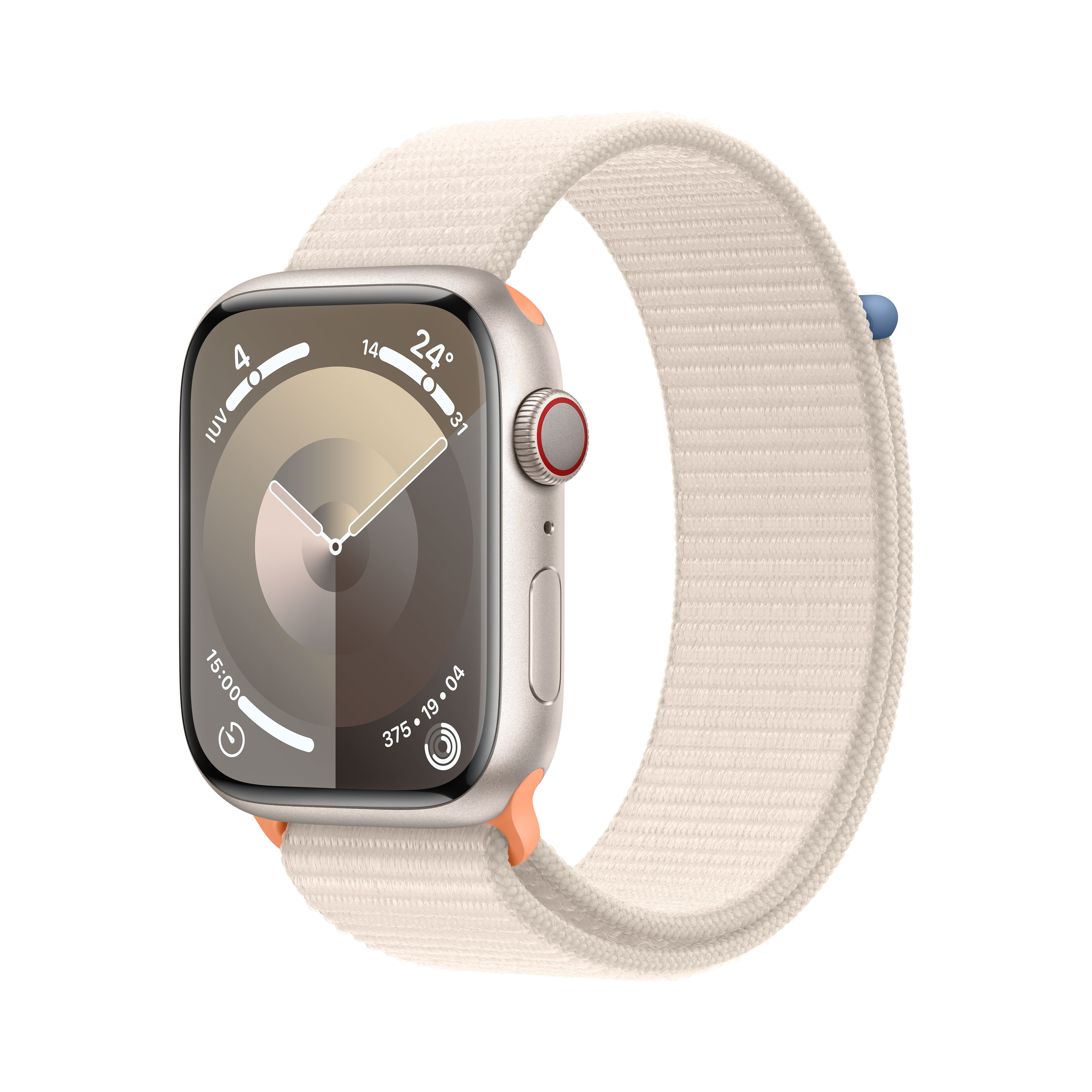Reloj Smartwatch Apple Watch Series 9 GPS + Cellular 45mm Starlight Aluminium Case con Starlight Sport Loop