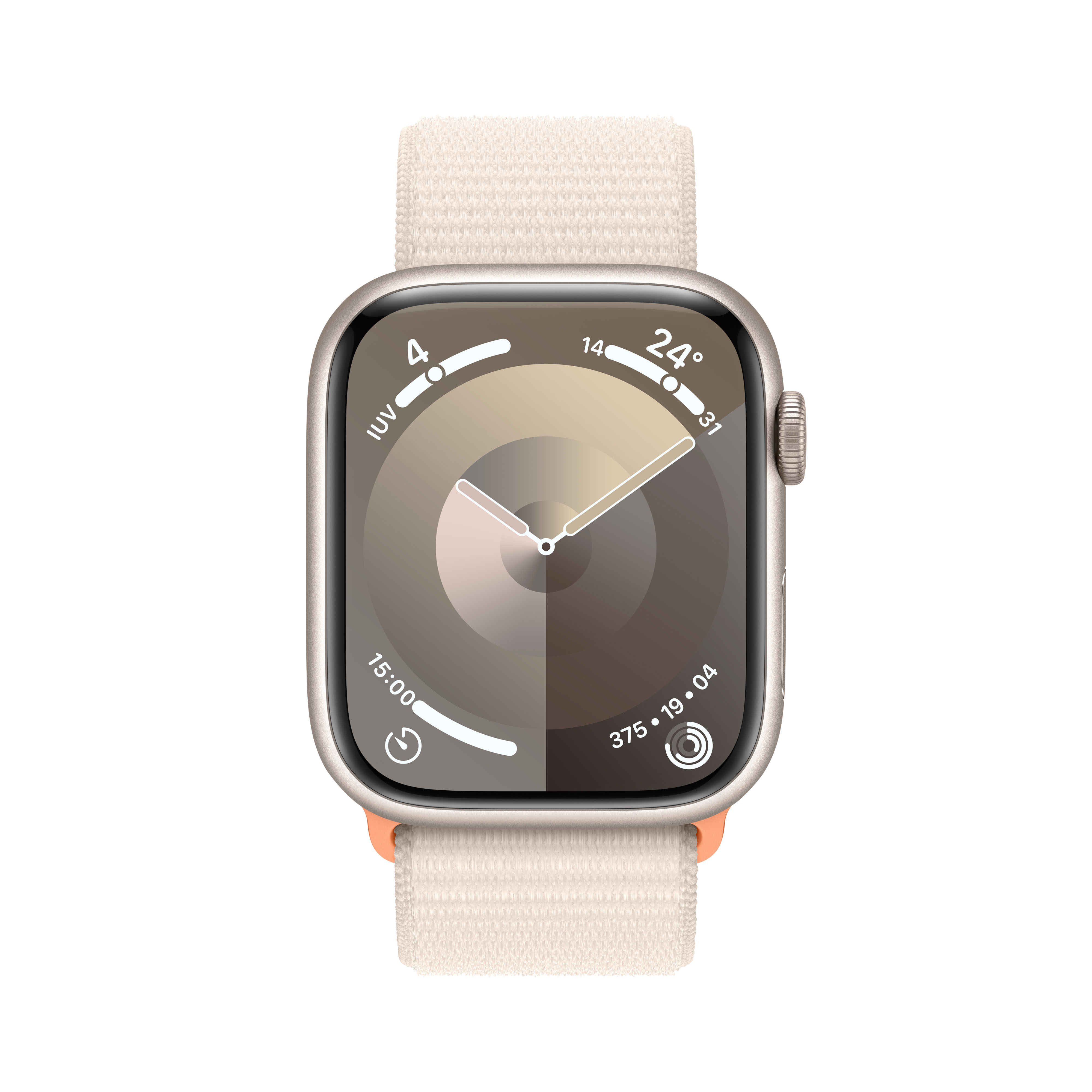 Apple - Reloj Smartwatch Apple Watch Series 9 GPS + Cellular 45mm Starlight Aluminium Case con Starlight Sport Loop