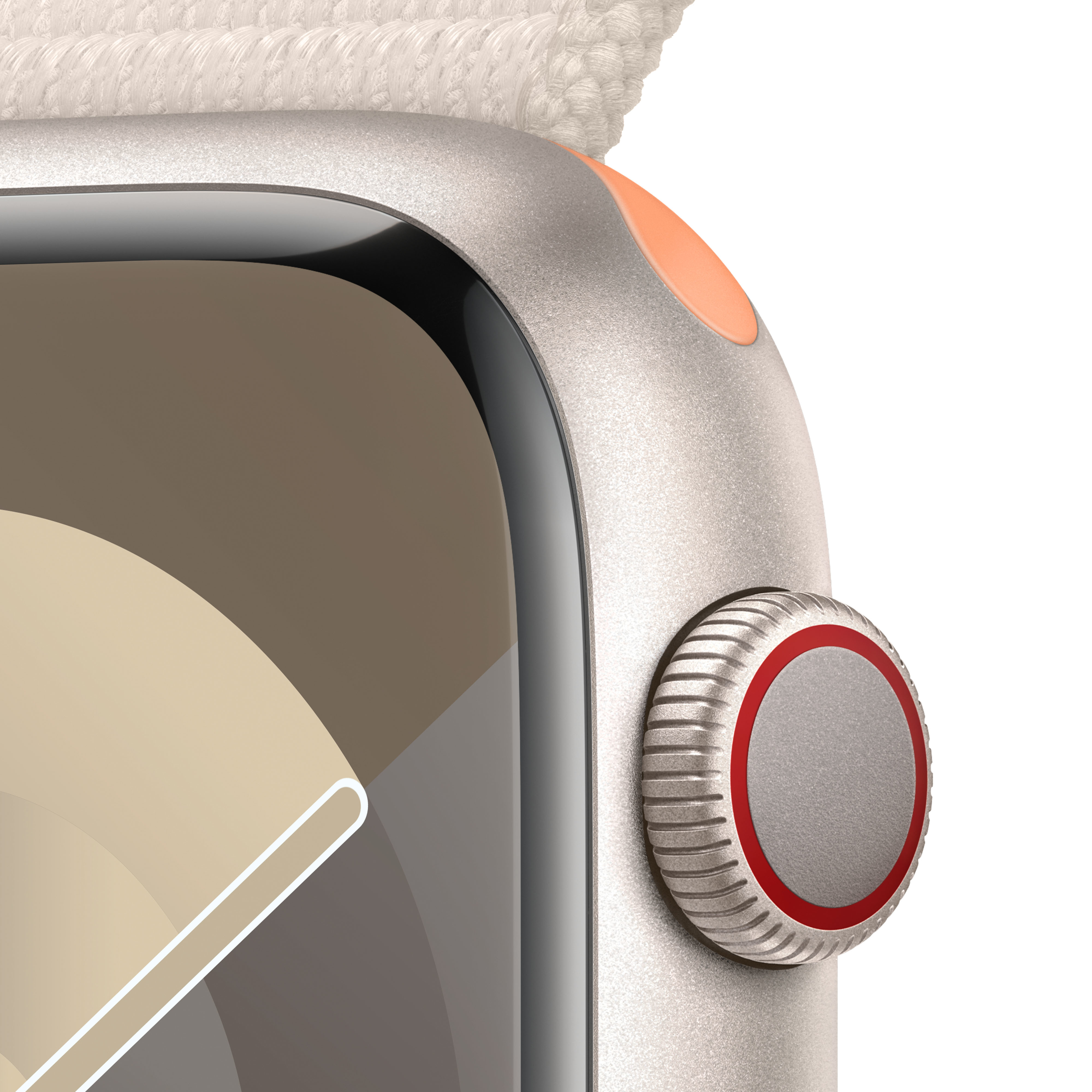 Apple - Reloj Smartwatch Apple Watch Series 9 GPS + Cellular 45mm Starlight Aluminium Case con Starlight Sport Loop