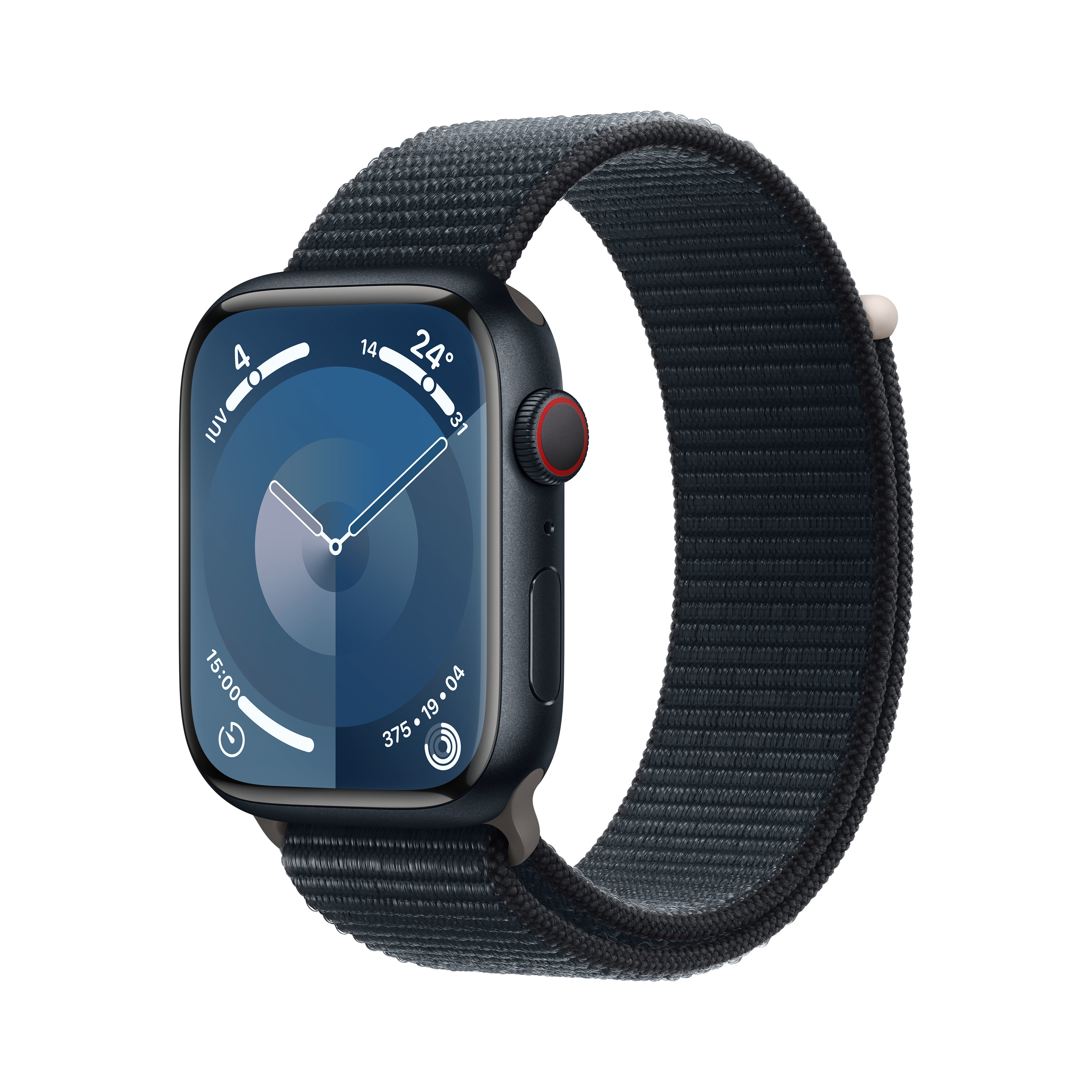 Reloj Smartwatch Apple Watch Series 9 GPS + Cellular 45mm Midnight Aluminium Case con Midnight Sport Loop
