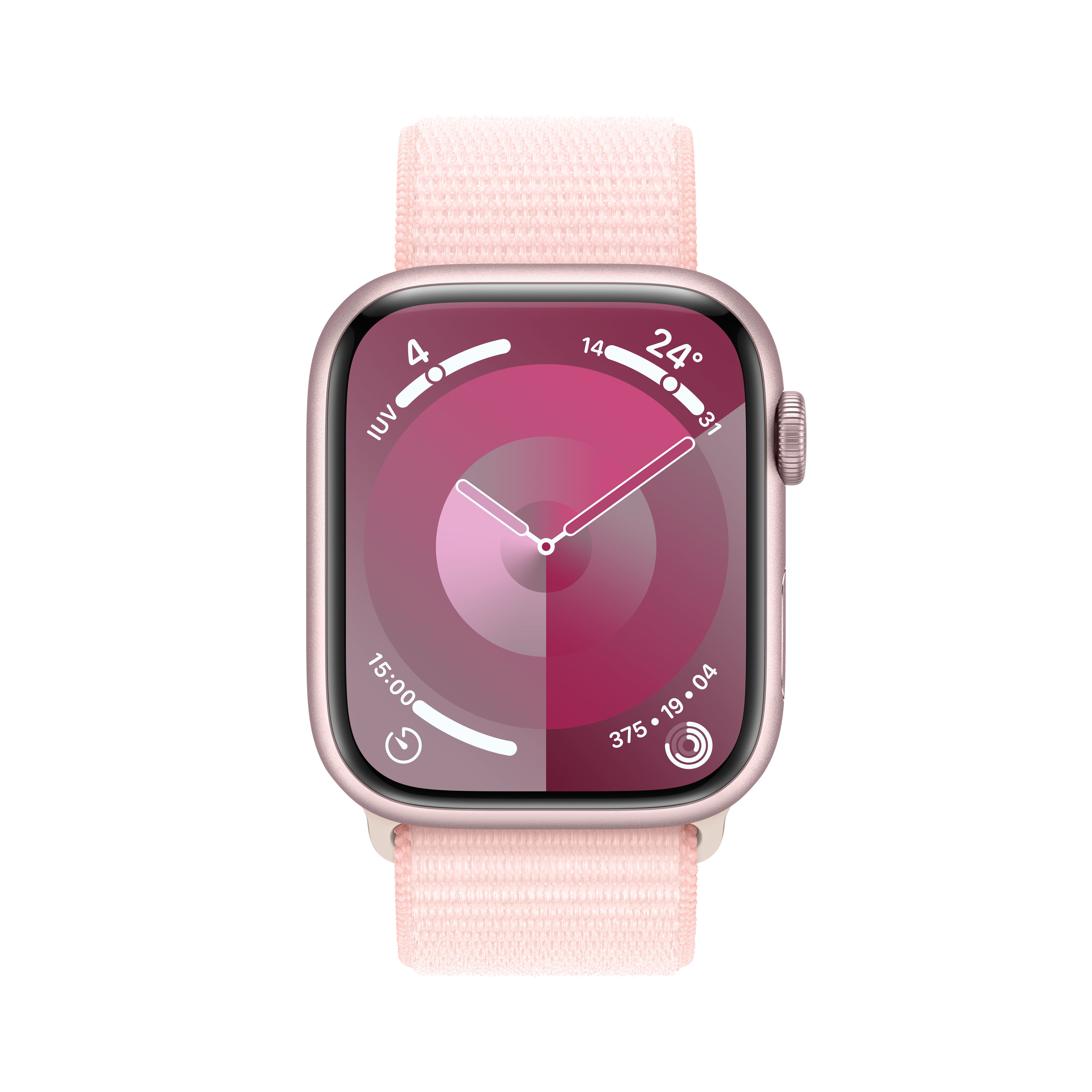 Apple - Reloj Smartwatch Apple Watch Series 9 GPS + Cellular 45mm Pink Aluminium Case con Light Pink Sport Loop