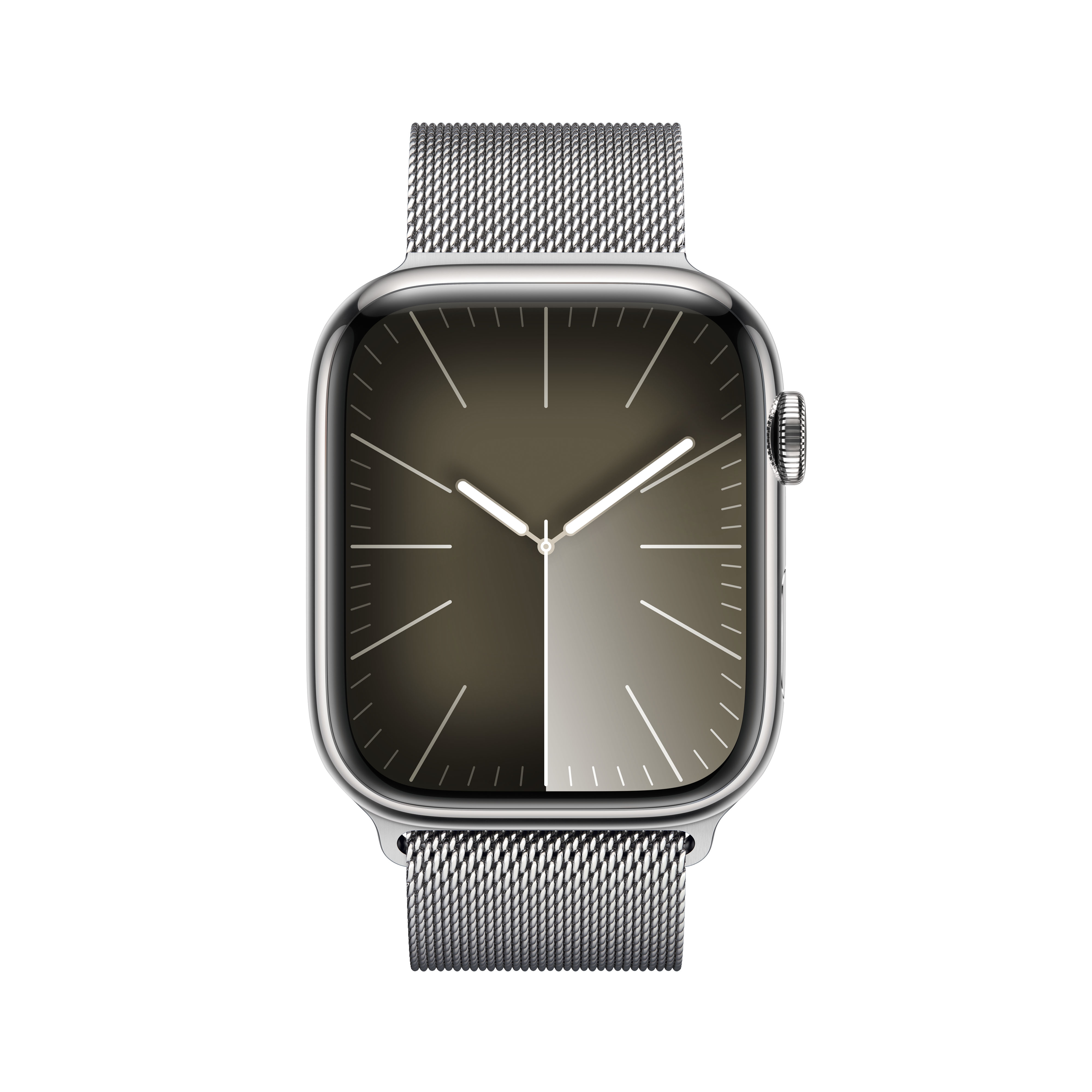 Apple - Reloj Smartwatch Apple Watch Series 9 GPS + Cellular 45mm Silver Stainless Steel Case con Silver Milanese Loop