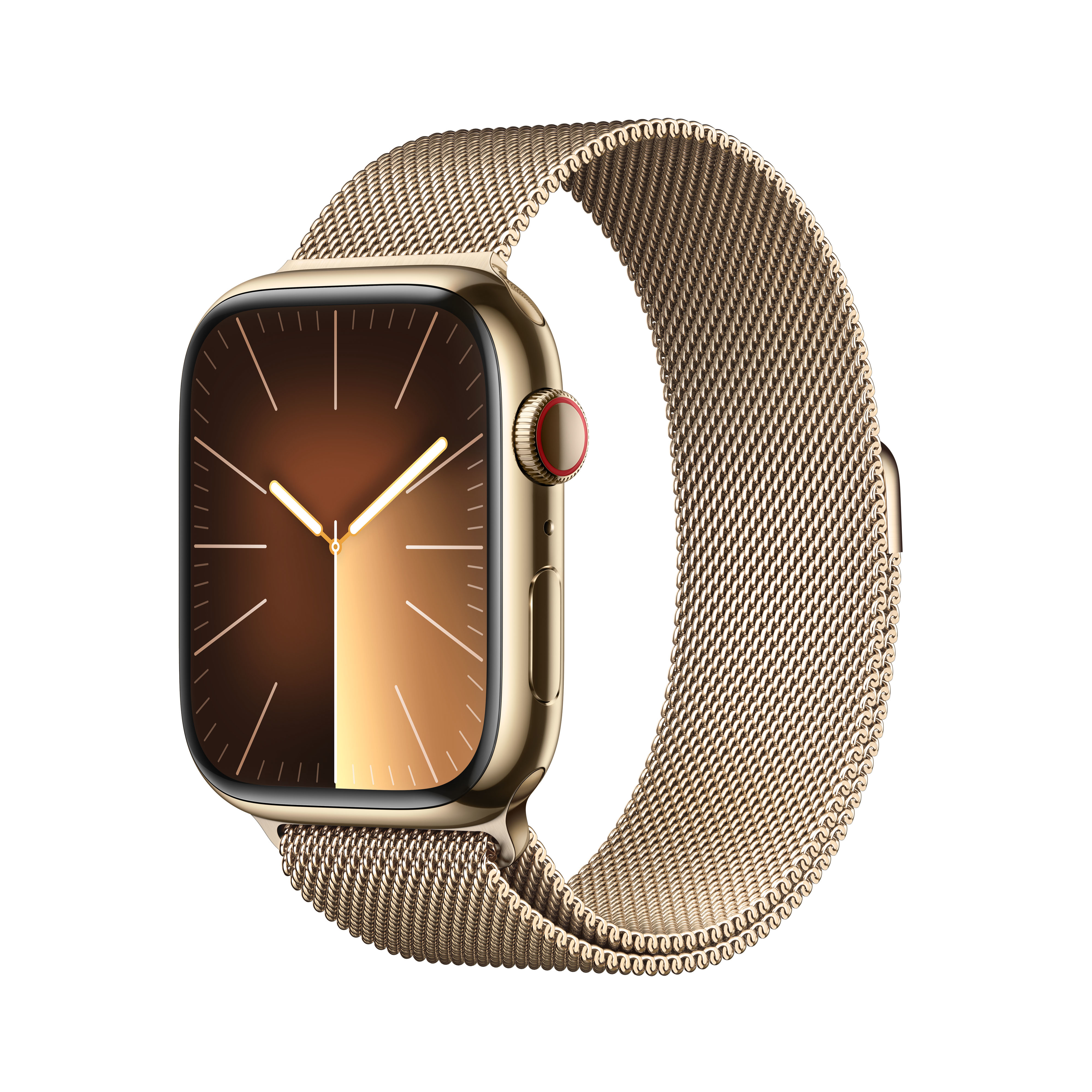 Reloj Smartwatch Apple Watch Series 9 GPS + Cellular 45mm Gold Stainless Steel Case con Gold Milanese Loop
