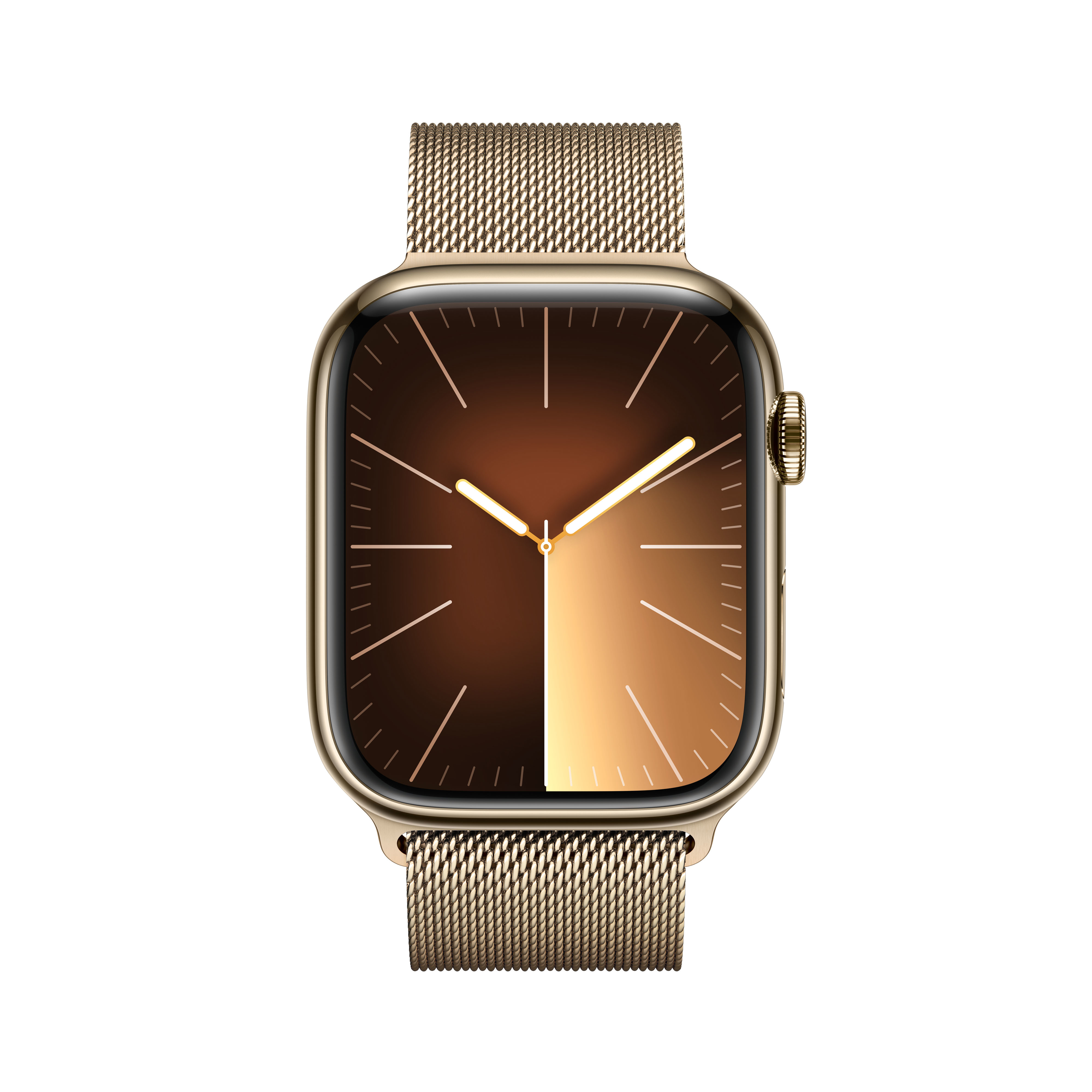 Apple - Reloj Smartwatch Apple Watch Series 9 GPS + Cellular 45mm Gold Stainless Steel Case con Gold Milanese Loop