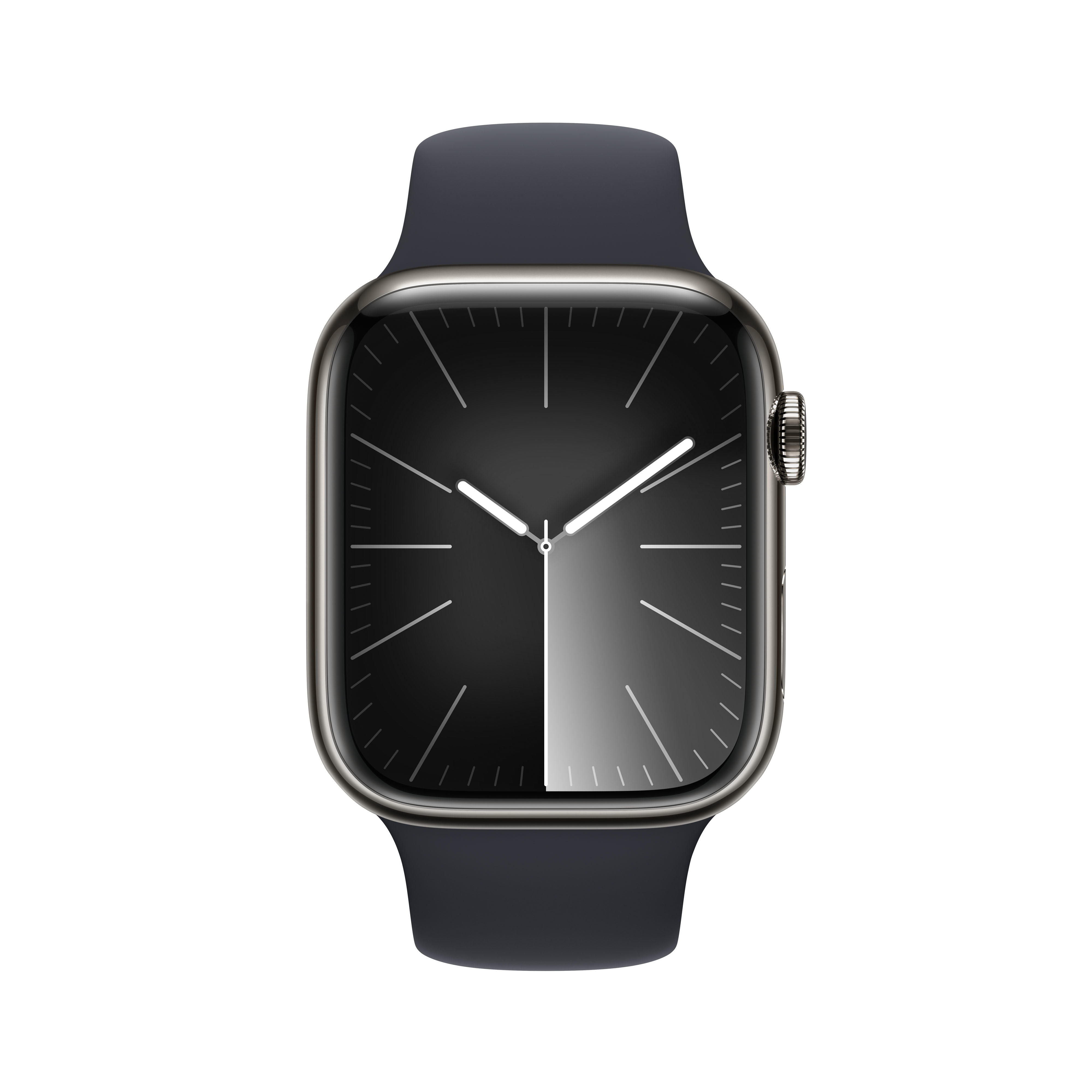 Apple - Reloj Smartwatch Apple Watch Series 9 GPS + Cellular 45mm Graphite Stainless Steel Case con Midnight Sport Band  (S/M)